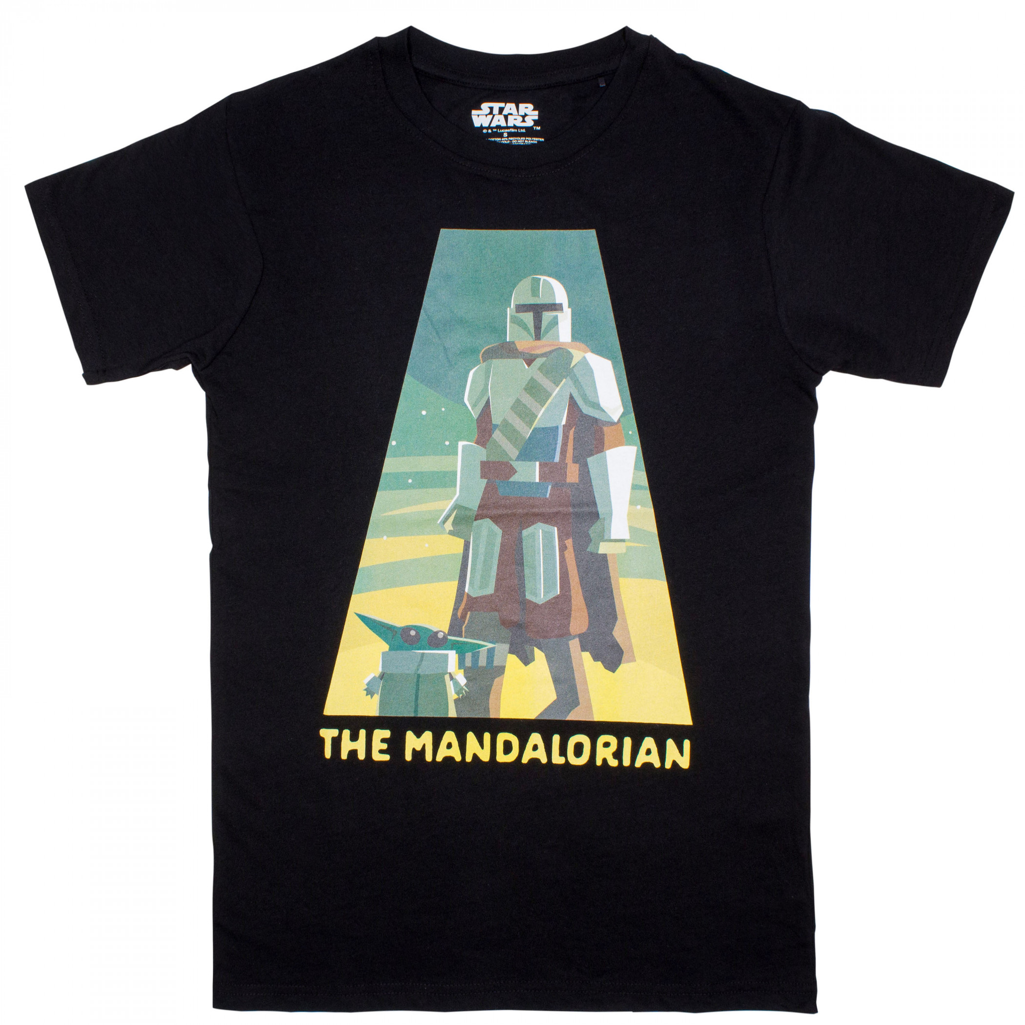Star Wars The Mandalorian Spotlight with Din Grogu T-Shirt, Black