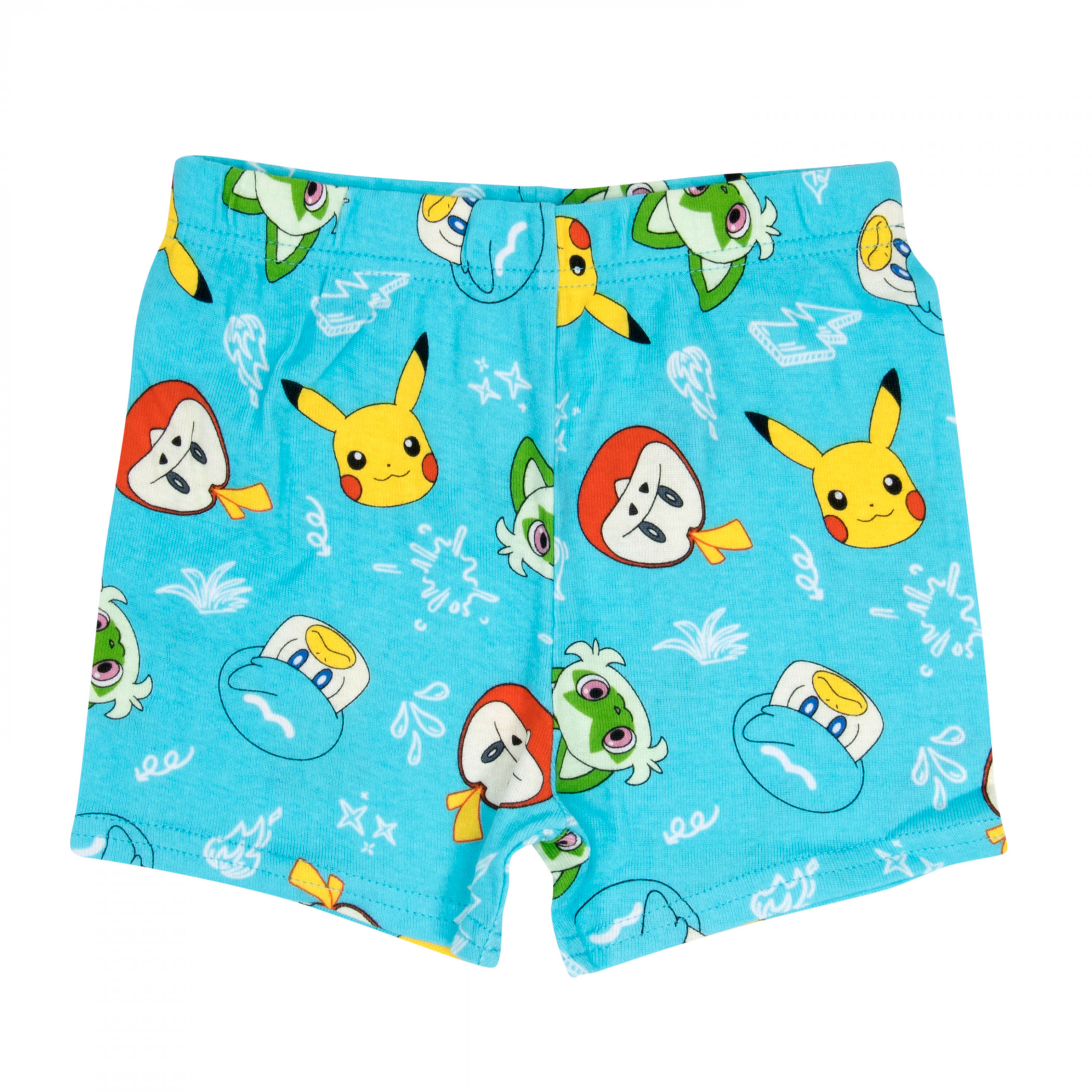 Pokemon Grass Water Fire and Electric Boy's 4-Piece Pajama Set Multi-Color - Picture 7 of 25