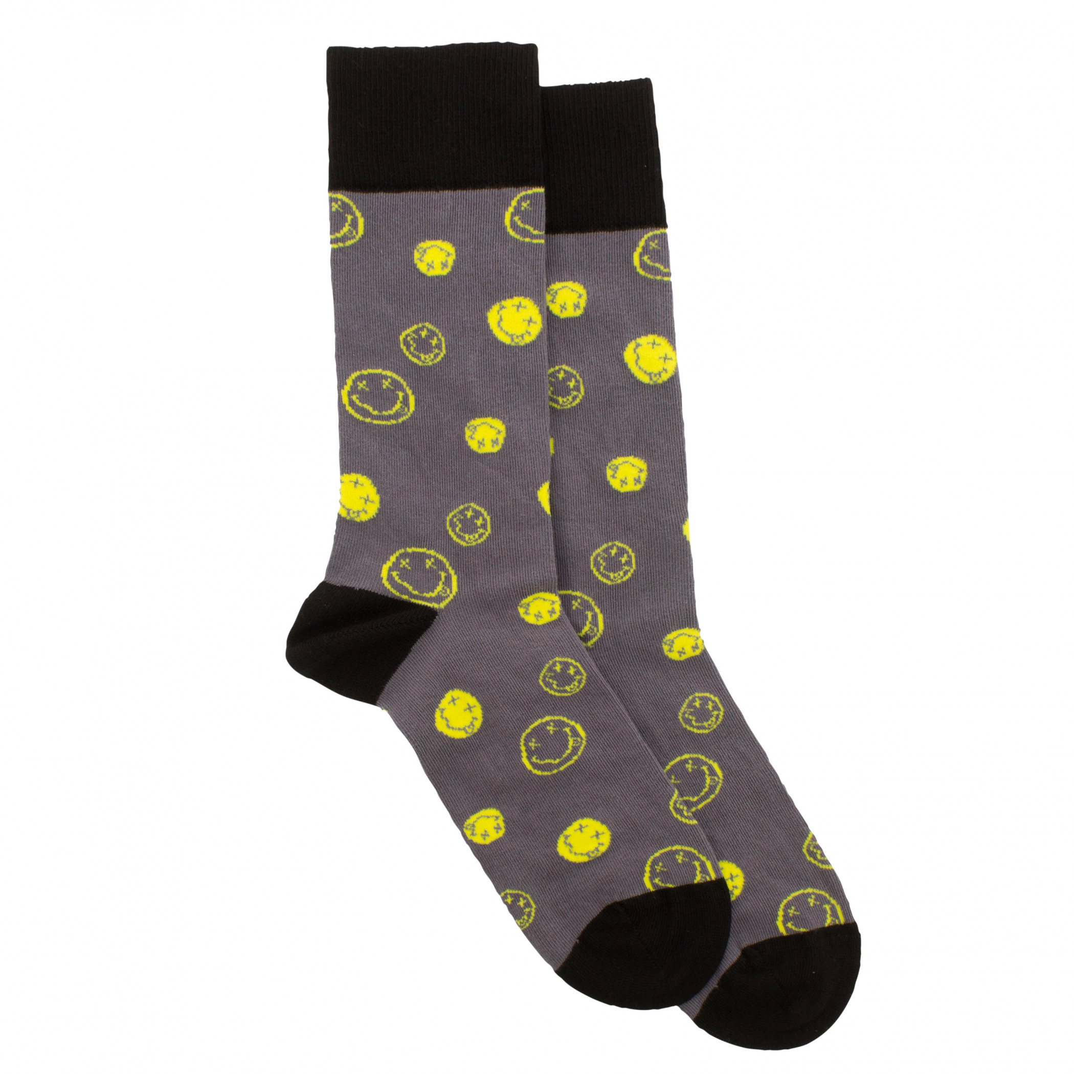 Nirvana Happy Face All Over Crew Socks