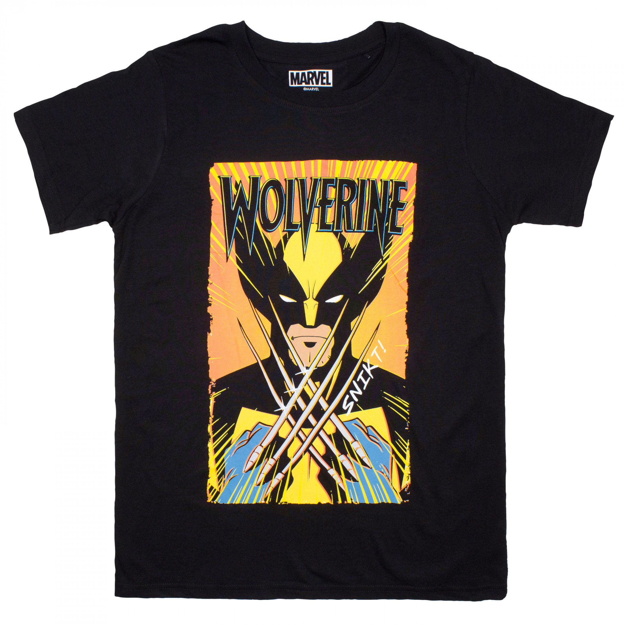 Wolverine X-Men 'Snikit' Claws T-Shirt, Black