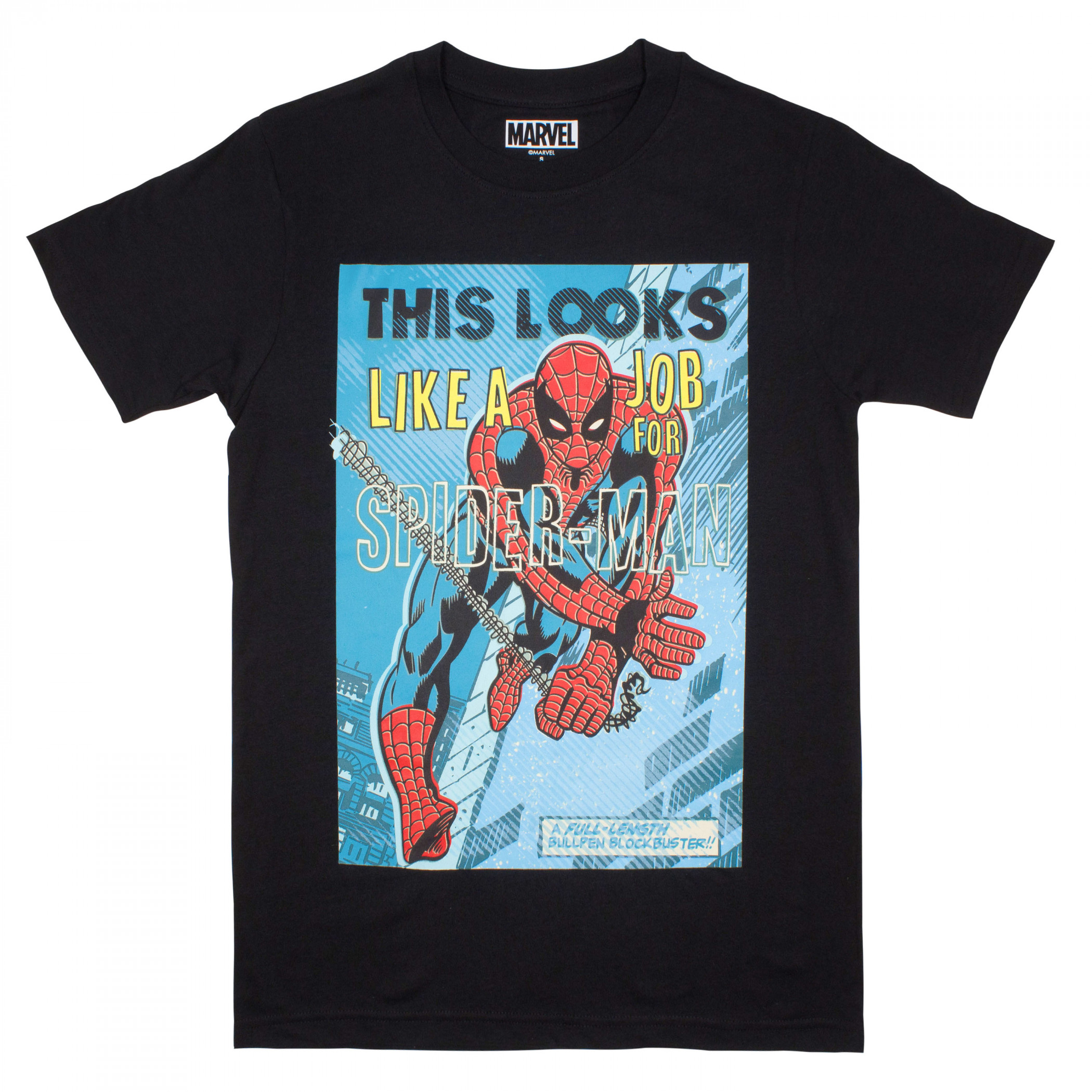 Spider-Man 'This Looks Like A Job For' Marvel Comic T-Shirt, Black