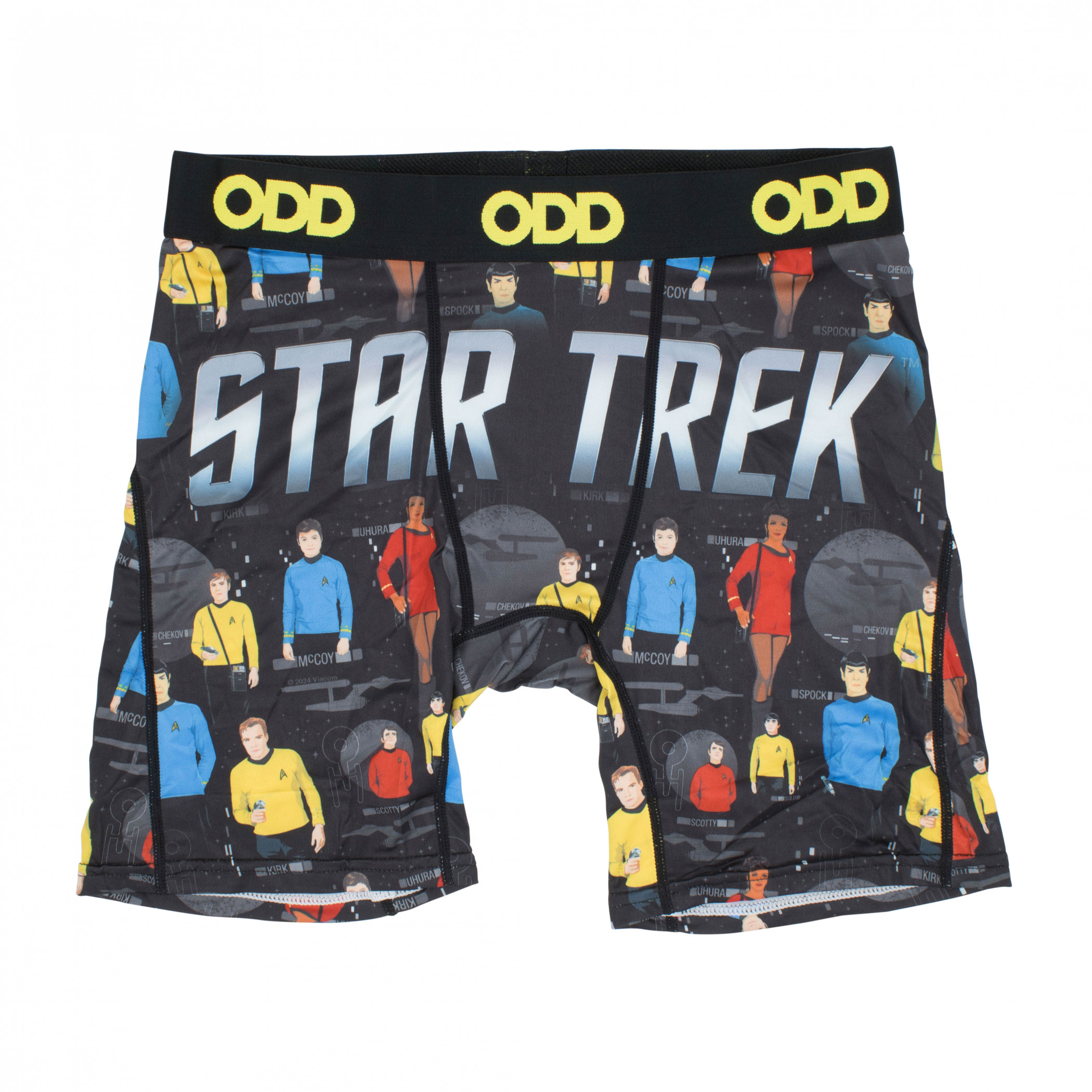 Star Trek The Original Logo and Crew Men's Boxer Briefs, Black