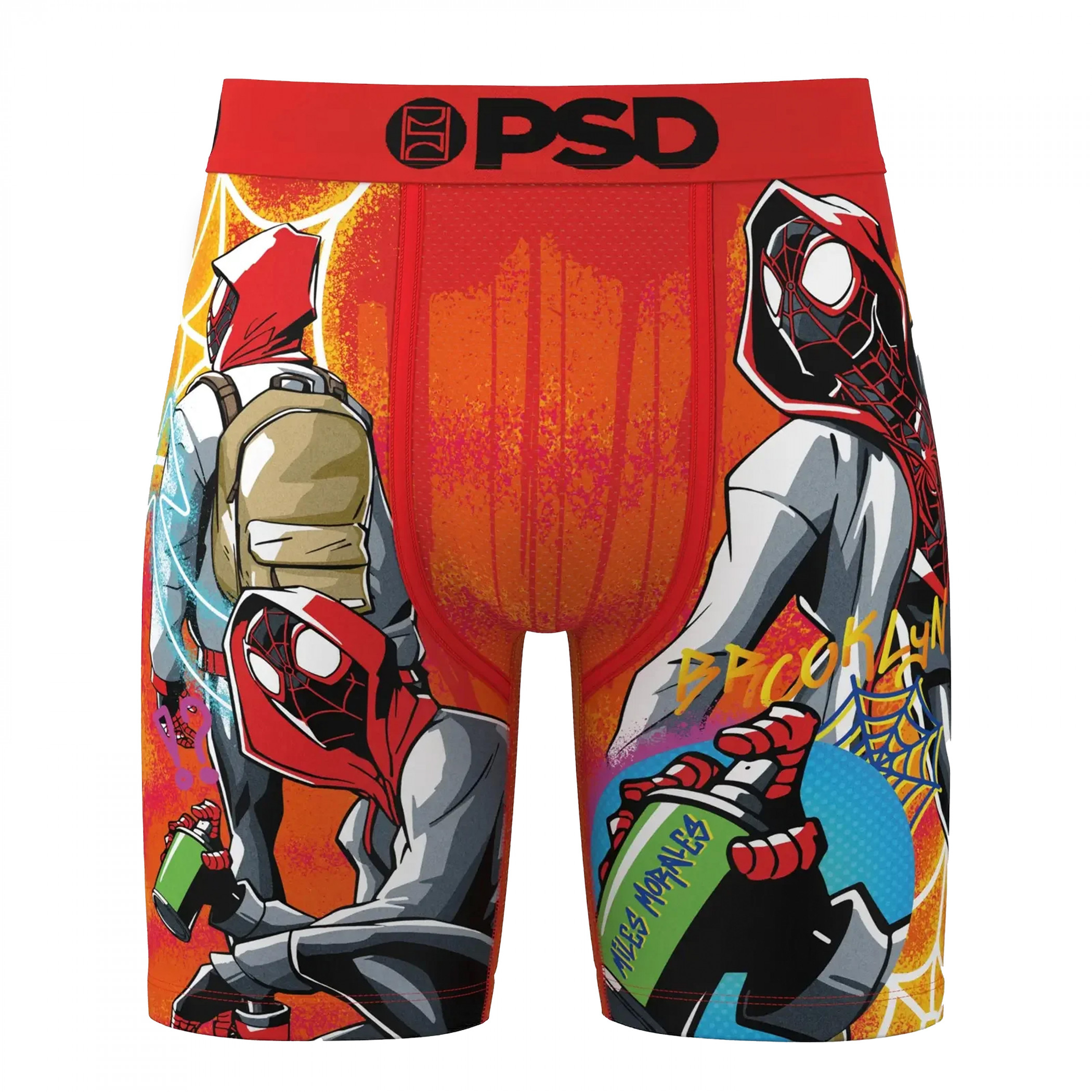 Miles Morales Pop Colors PSD Boxer Briefs, Red