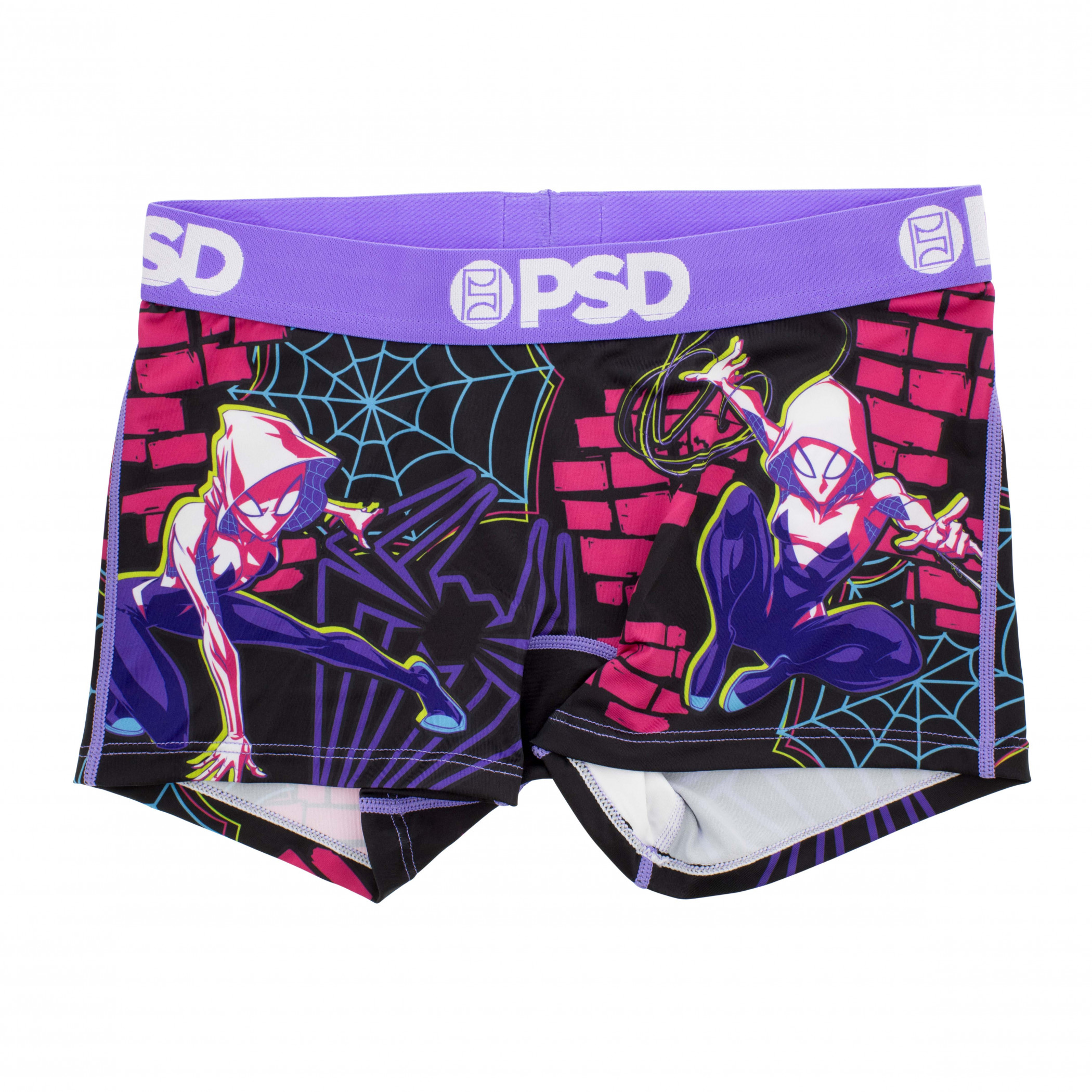 Spider-Gwen Pop Colors PSD Boyshorts Underwear, Purple