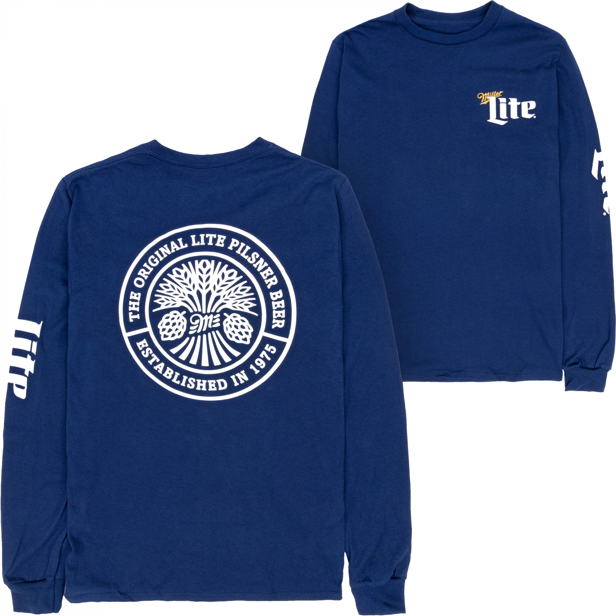 Miller Lite The Original Lite Front and Back Print Long-Sleeve Shirt