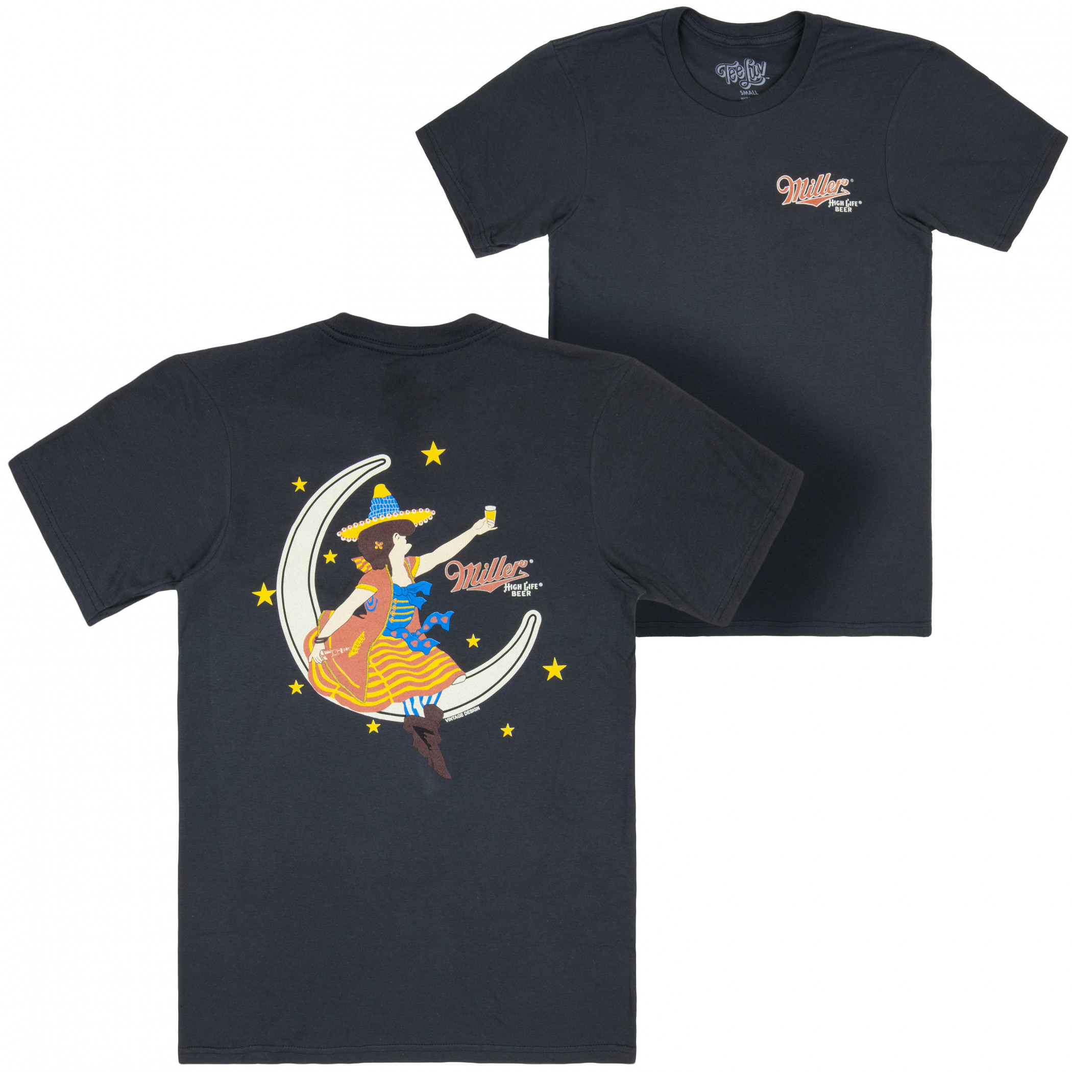 Miller High Life Beer Front and Back Print T-Shirt