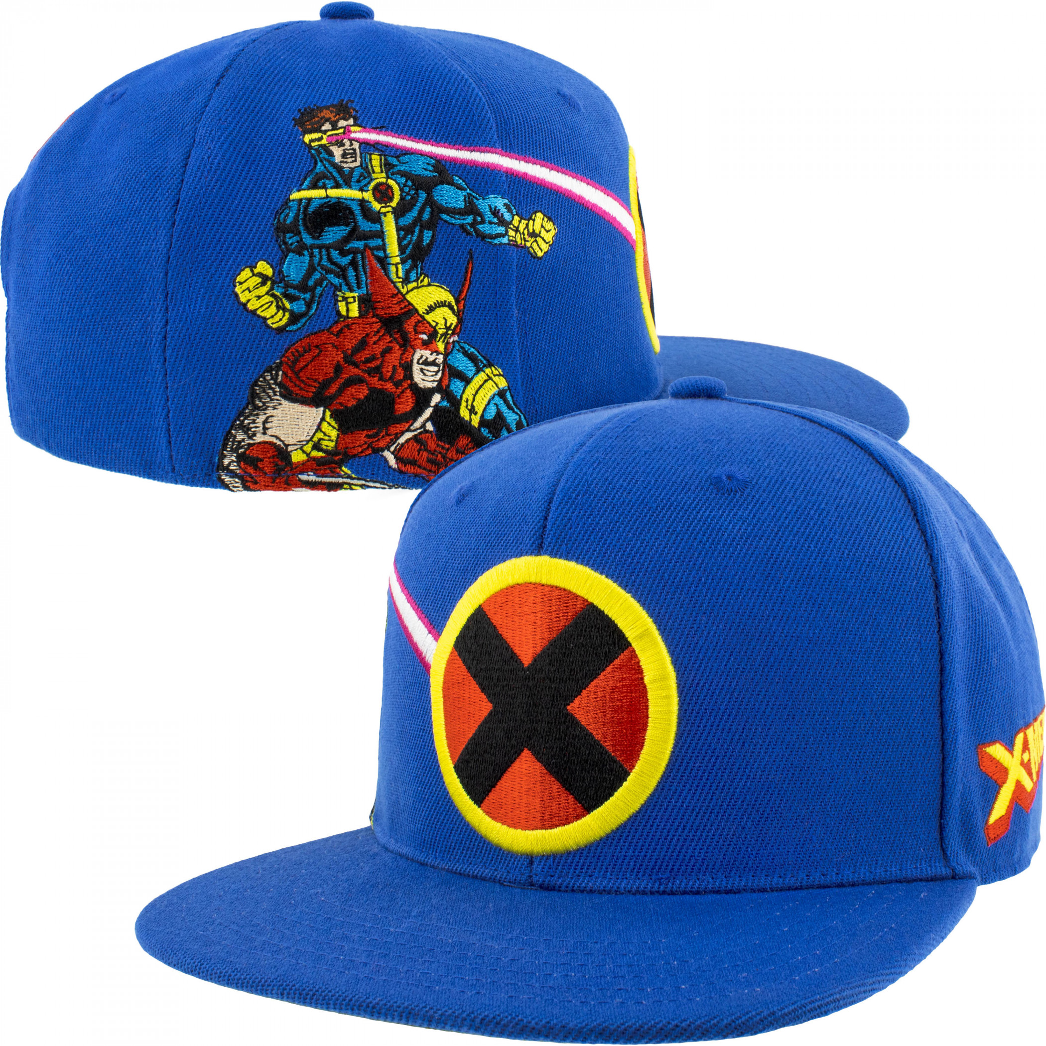X-Men #1 Cyclops and Wolverine Snapback Hat, Blue