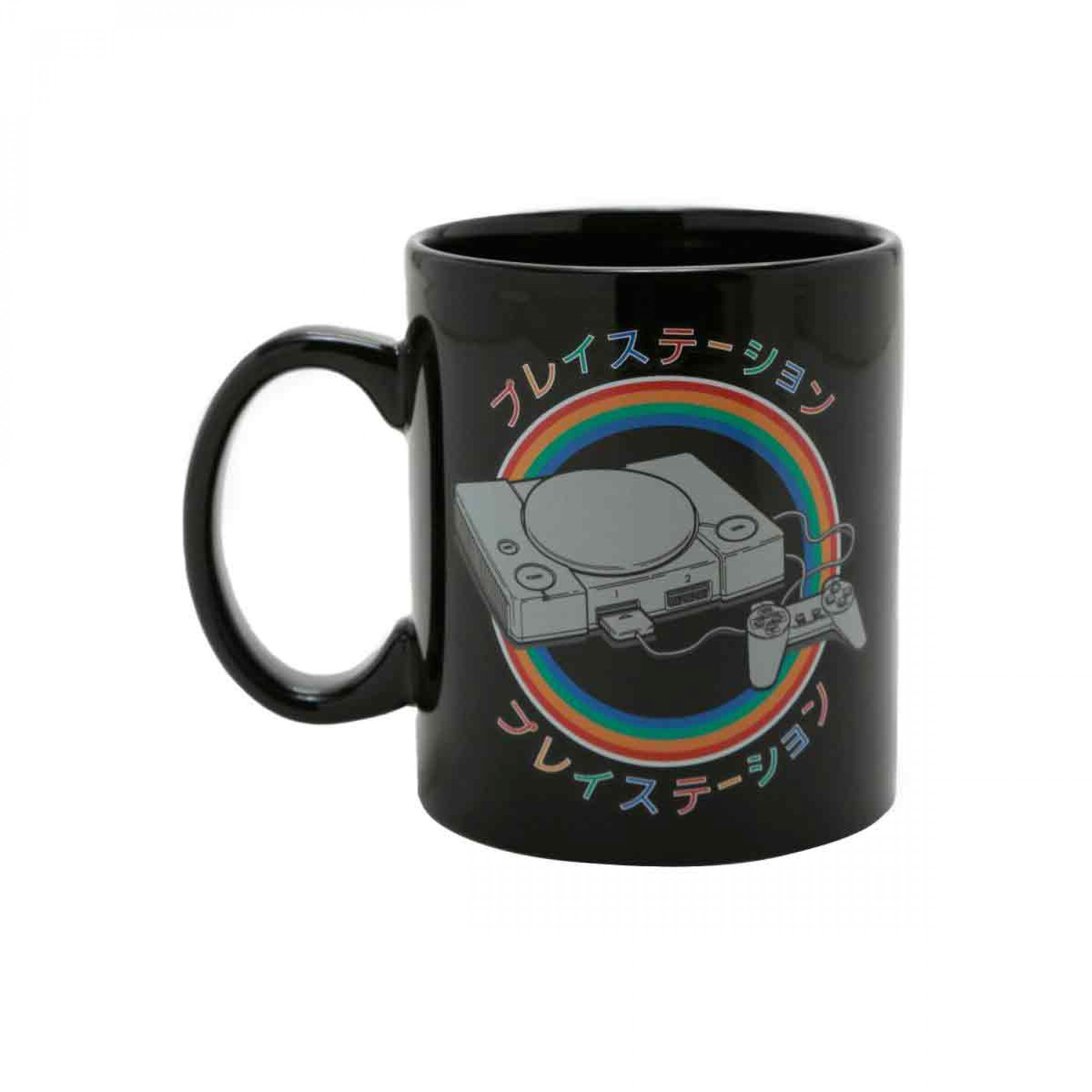 Playstation Katakana Console 16 oz. Ceramic Mug, Black