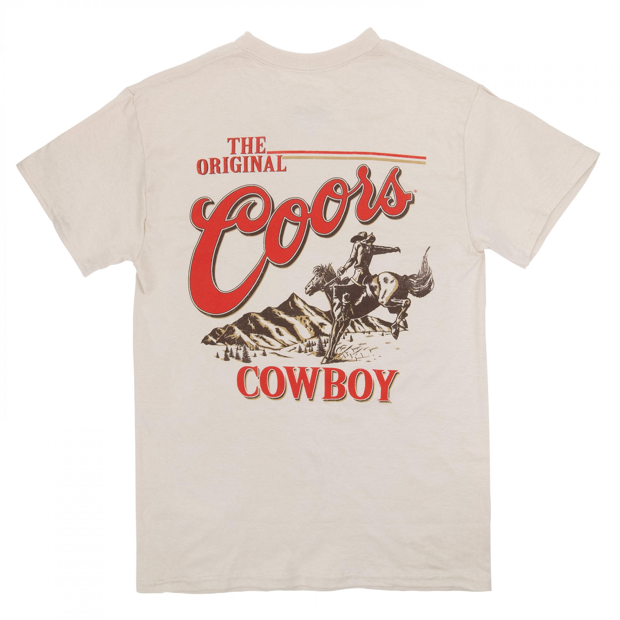 Coors The Original Cowboy Front and Back Print T-Shirt