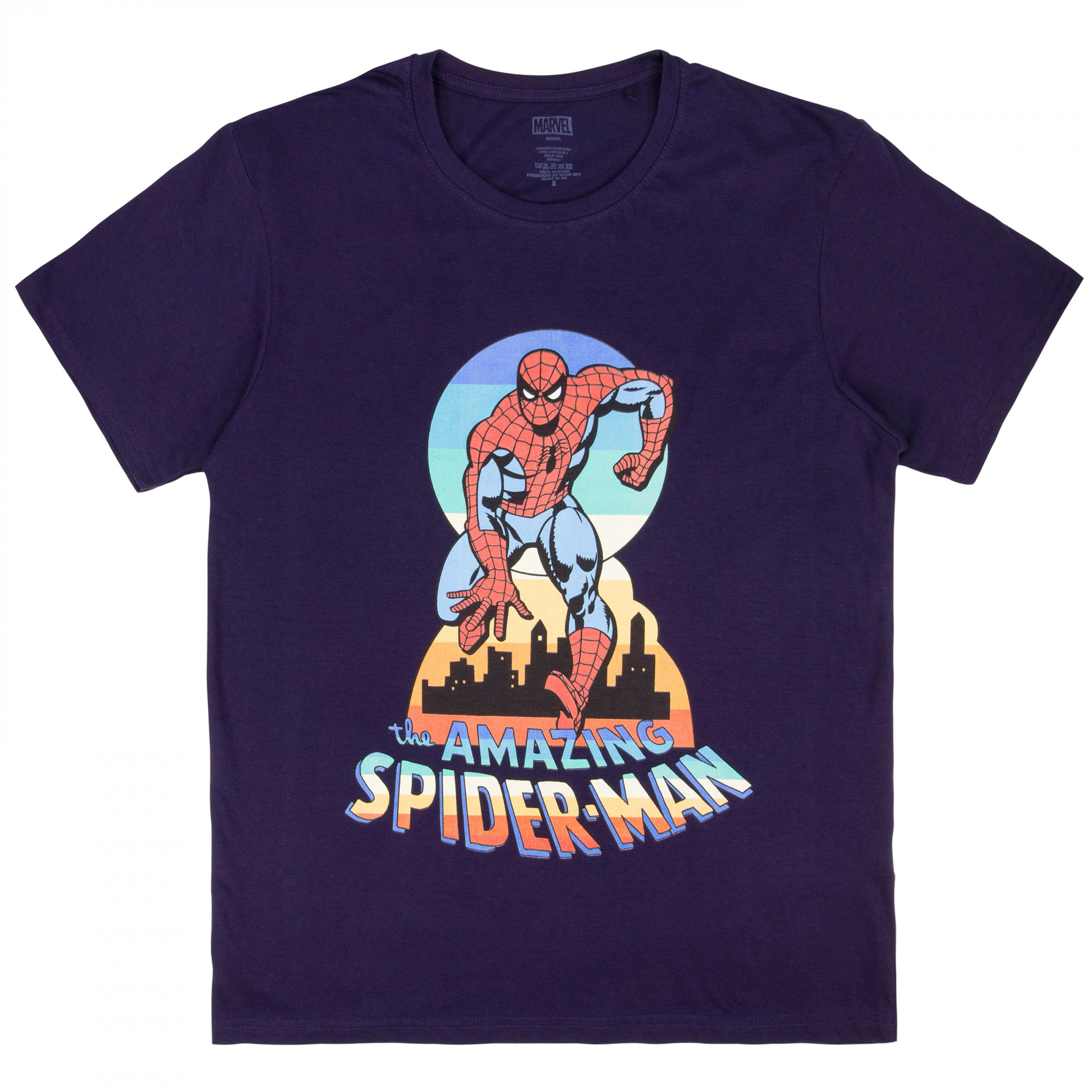 The Amazing Spider-Man Retro Keyhole T-Shirt, Blue