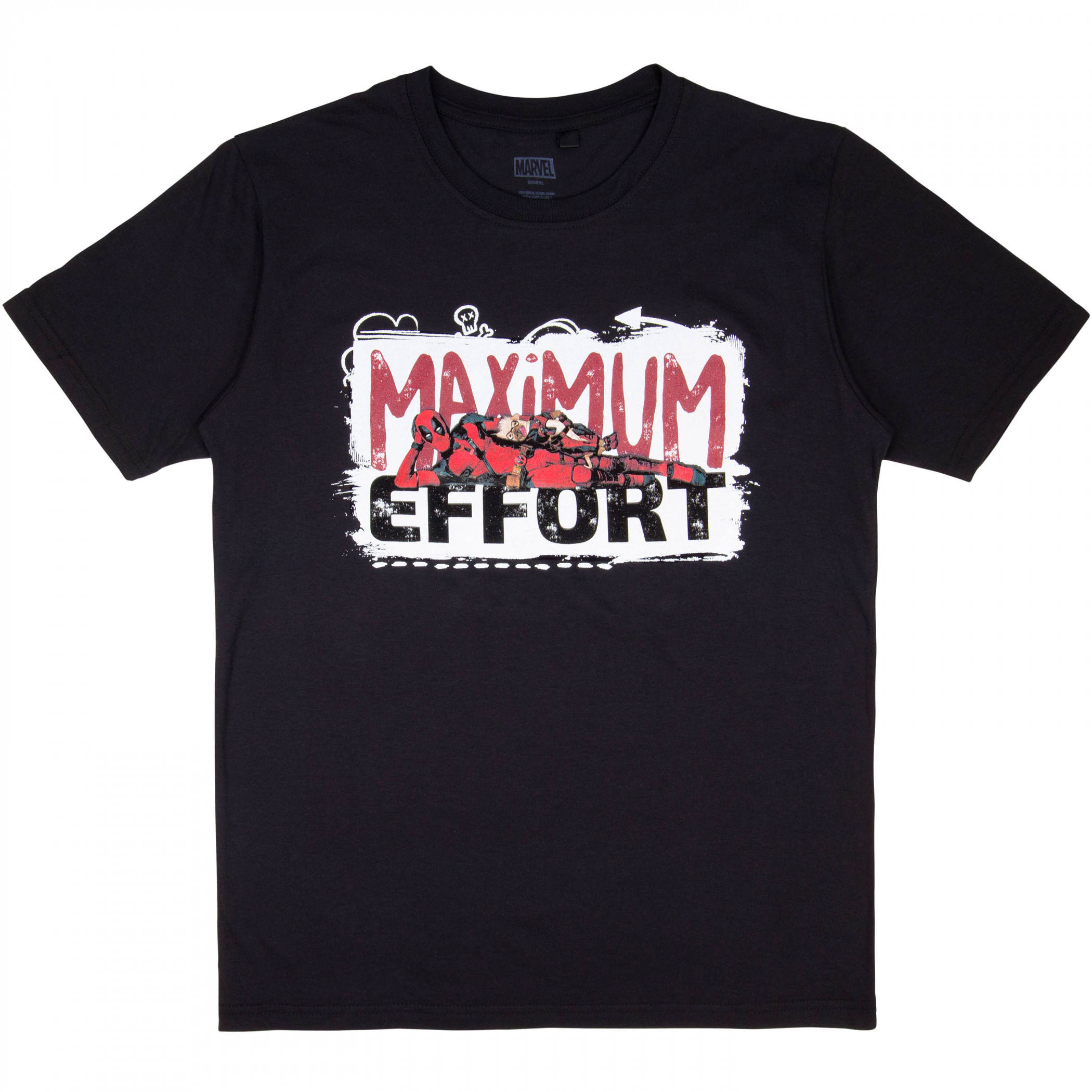 Deadpool Maximum Effort with Dogpool T-Shirt, Black