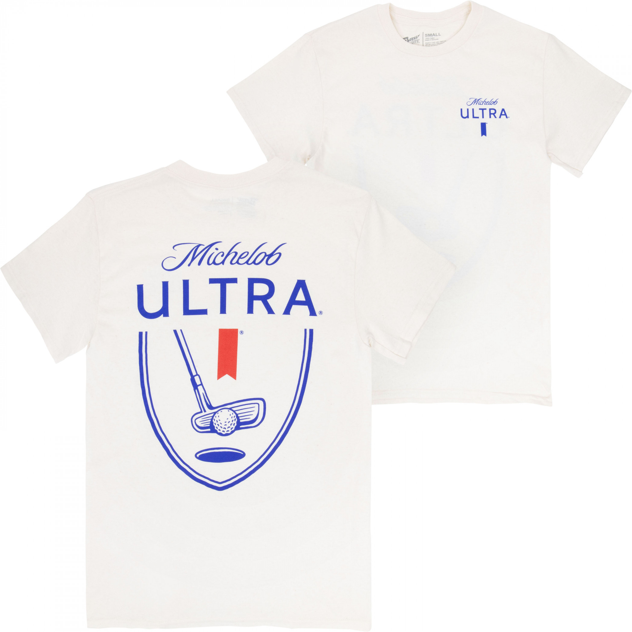 Michelob Ultra Golf Putter Front and Back Print T-Shirt