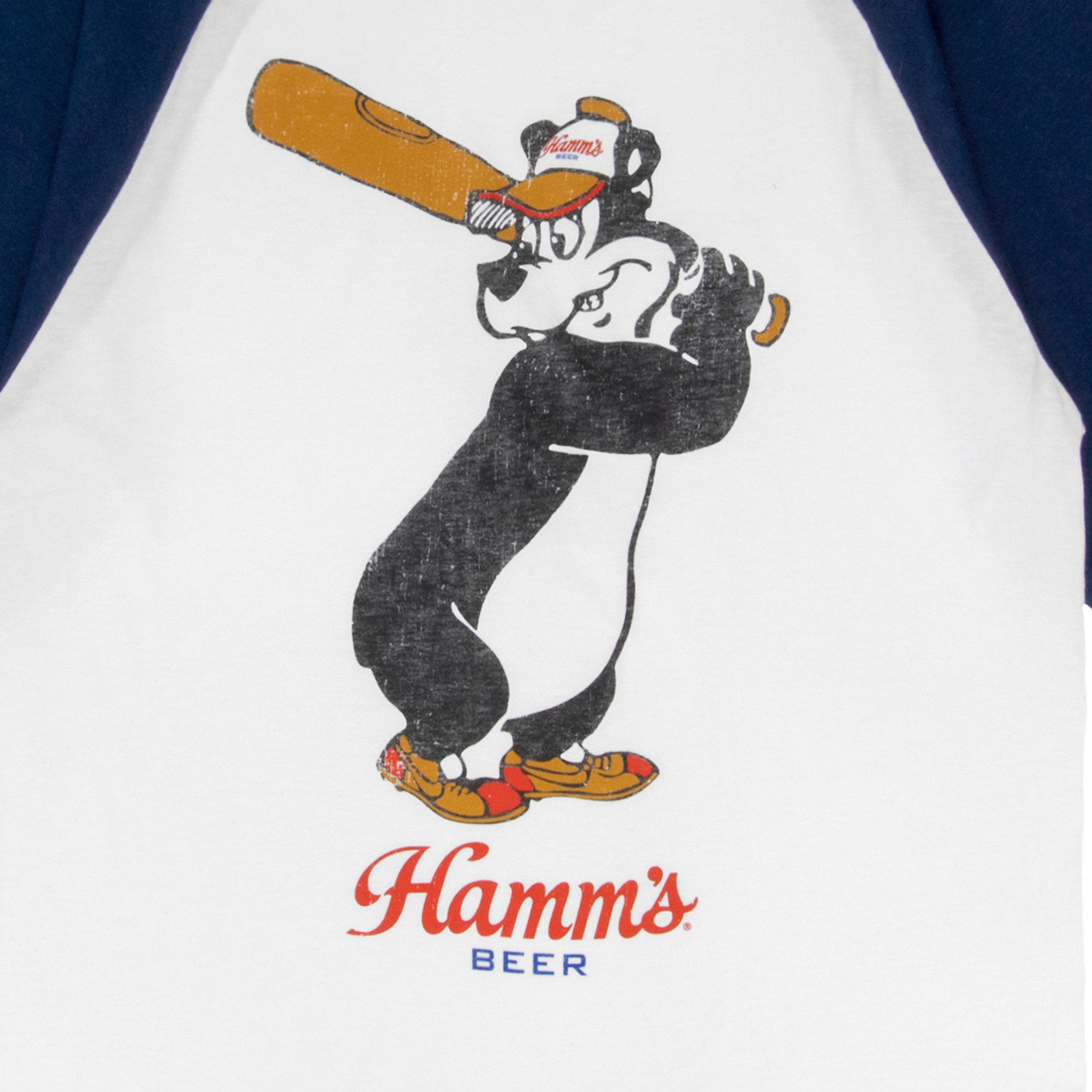 Hamm's Beer Batter Up 3/4th Baseball Raglan Sleeves T-Shirt