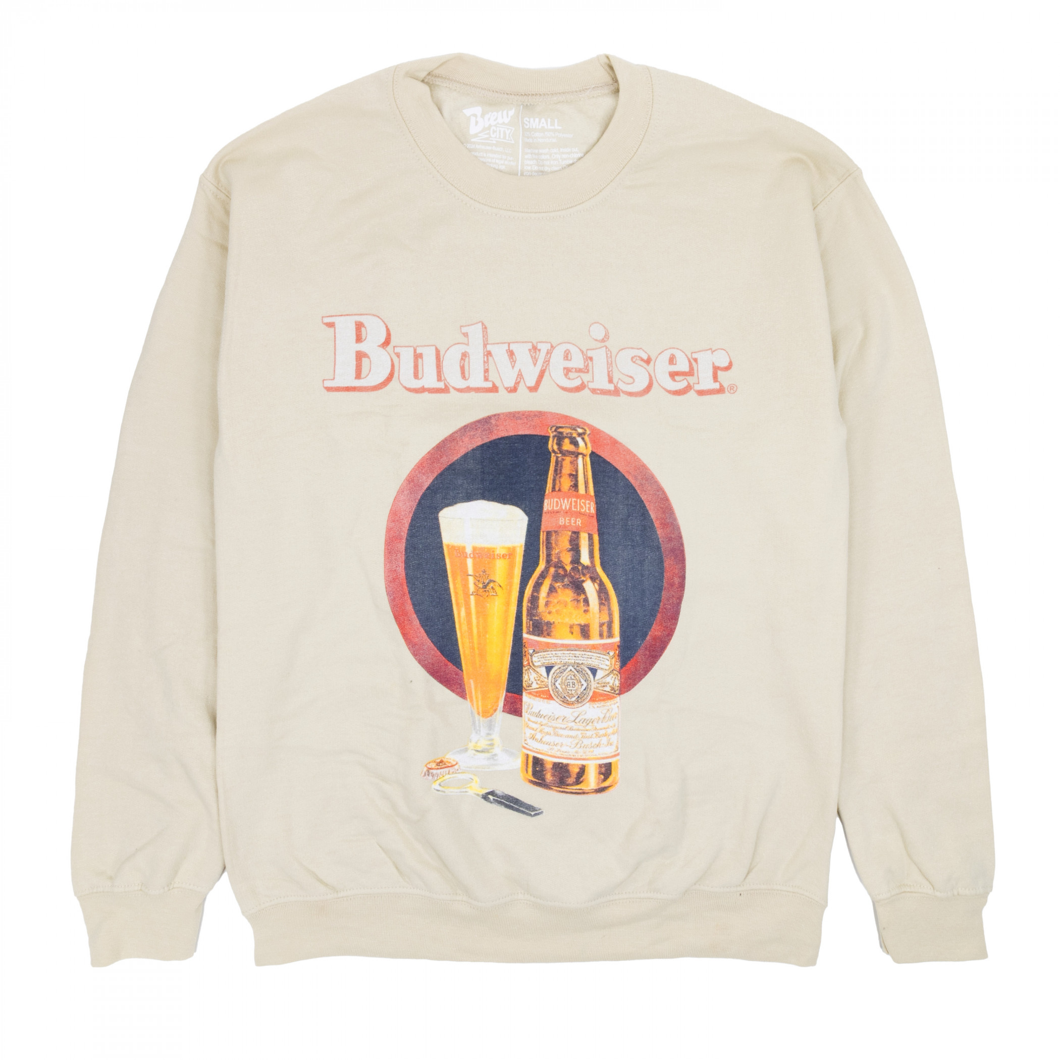 Budweiser Vintage Ad Crewneck Sweatshirt