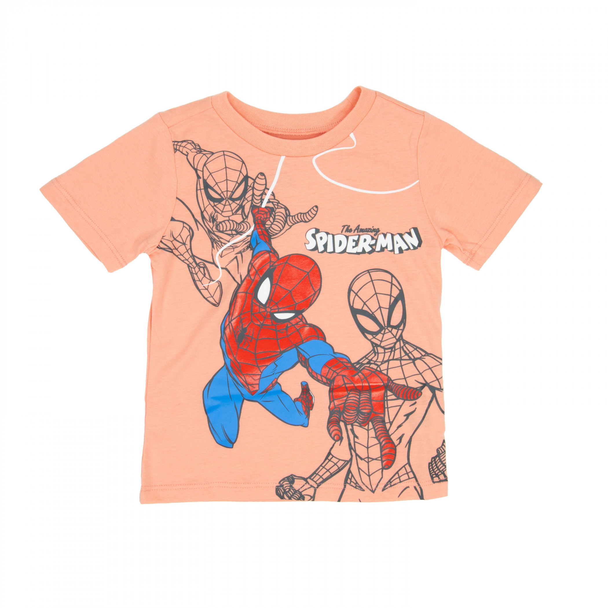 Conjunto de 2 piezas de camisa y pantalones cortos multicolor Spider-Man Sketch para niños pequeños - Imagen 5 de 12