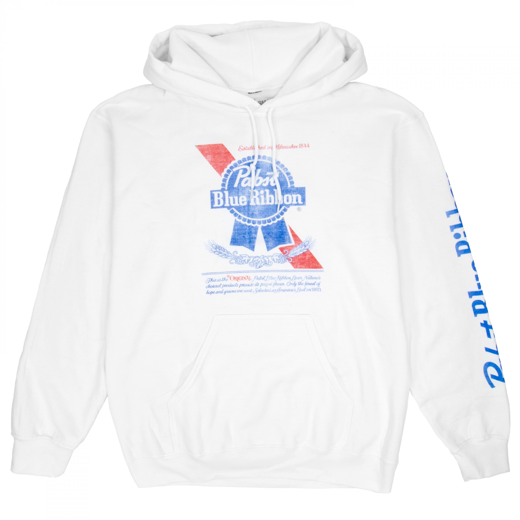 Pabst Blue Ribbon Distressed Classic Logo Pullover Hoodie