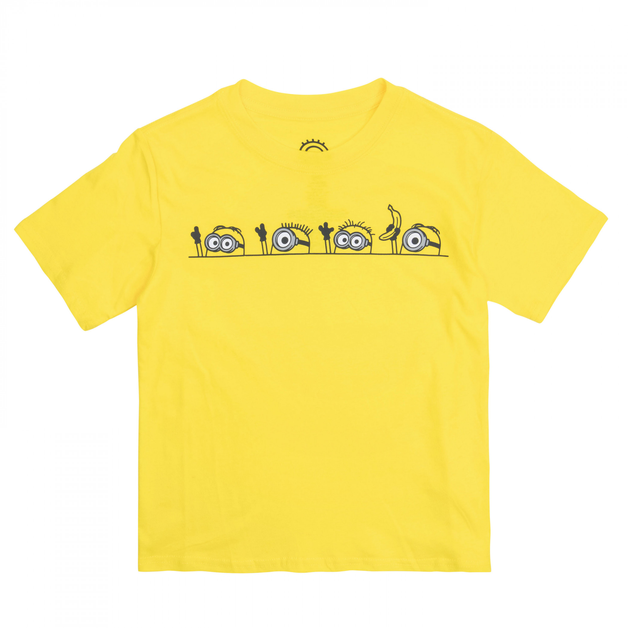 Minions Peeking Out Youth T-Shirt Yellow