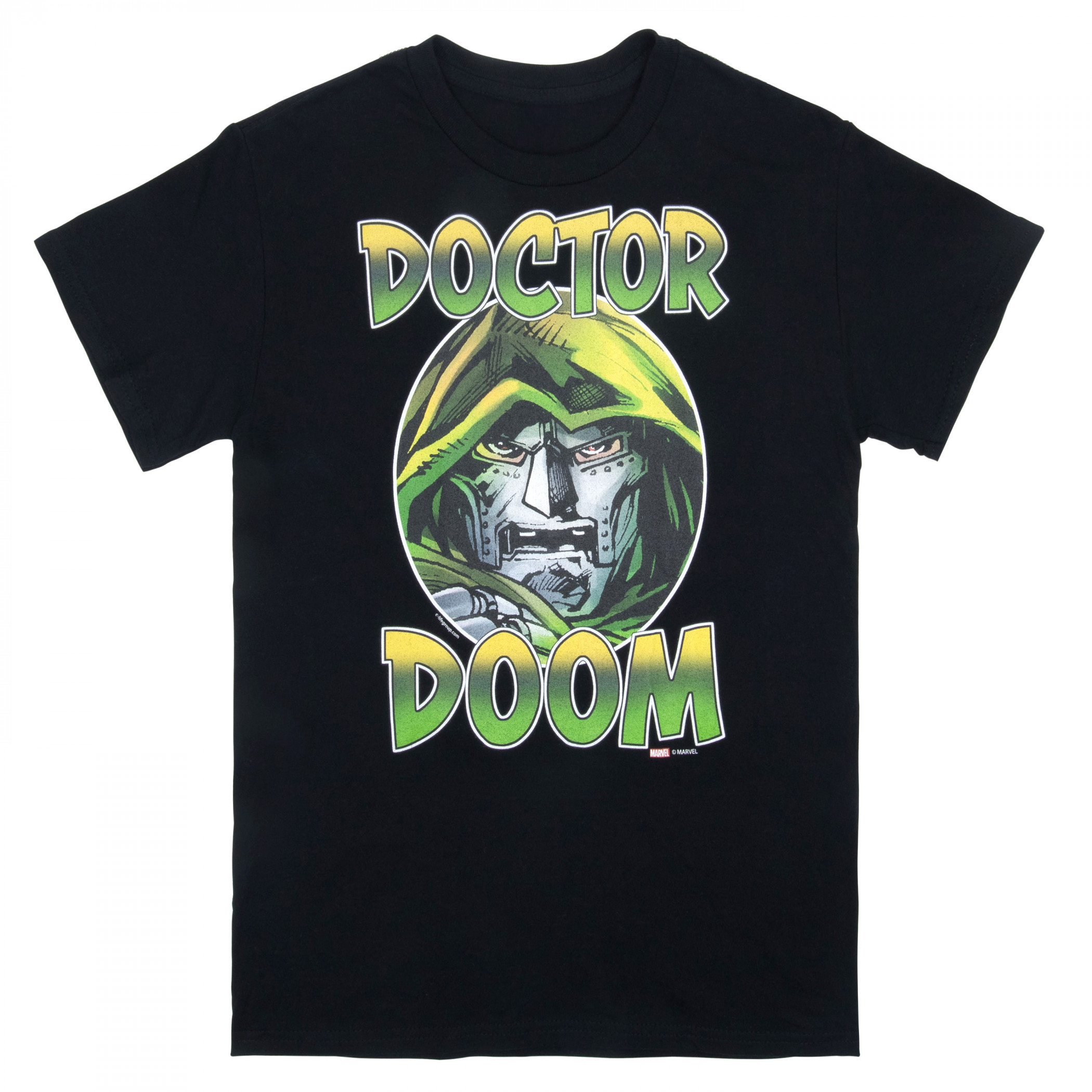 Dr. Doom Face Graphic Print T-Shirt, Black