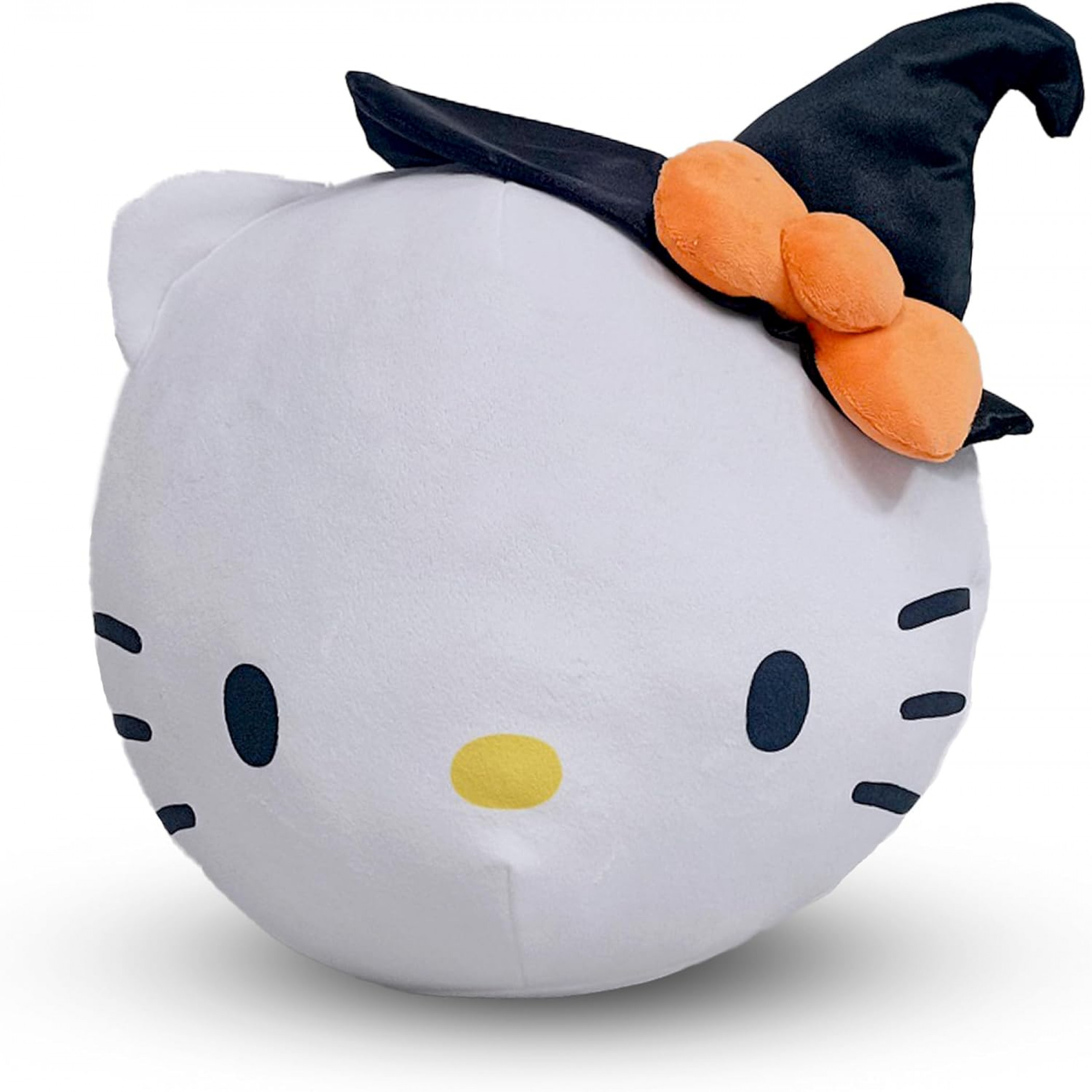 Hello Kitty Witchy Kitty Halloween 11' Round Cloud Pillow, White