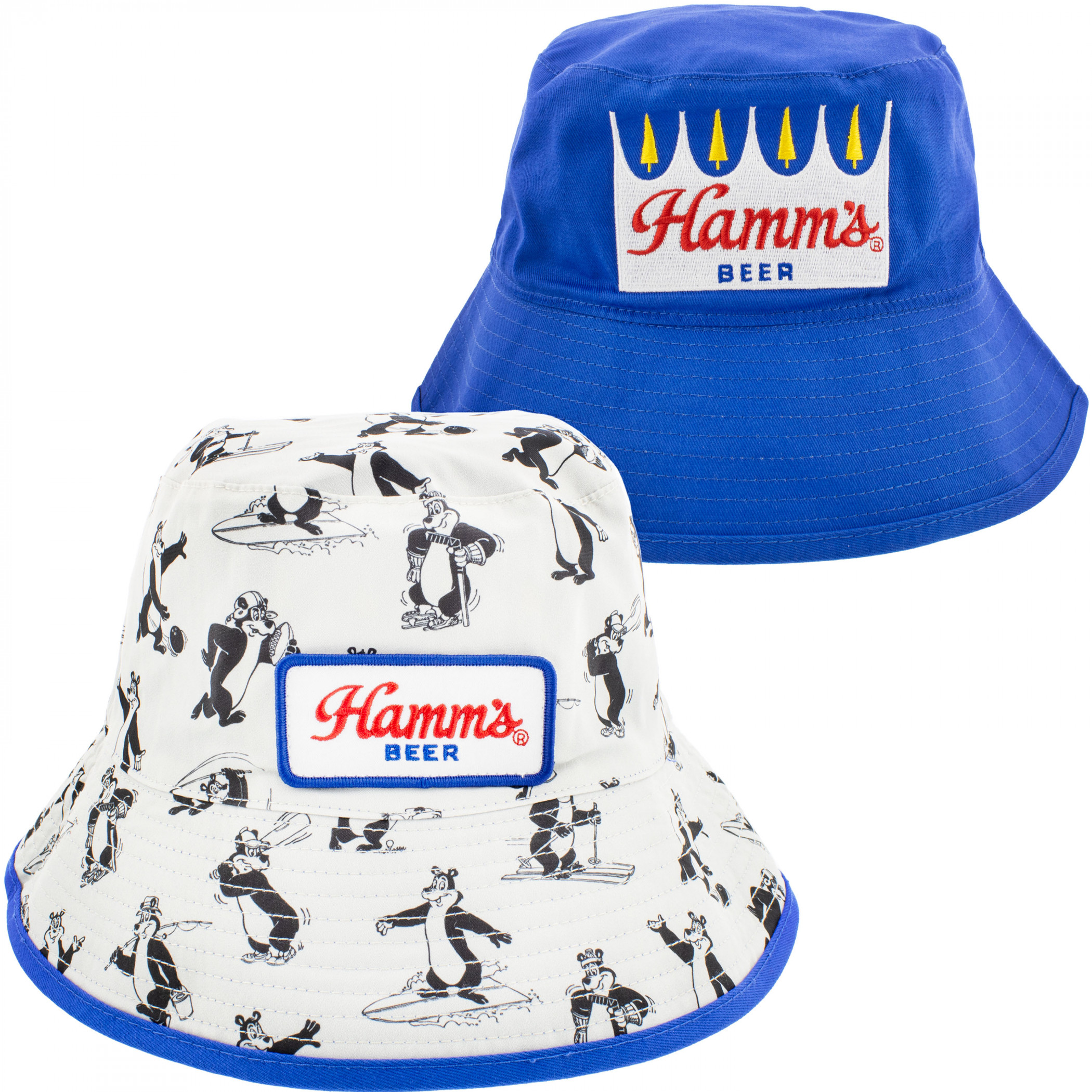 Hamm's Beer Sports Bear Reversible Bucket Hat