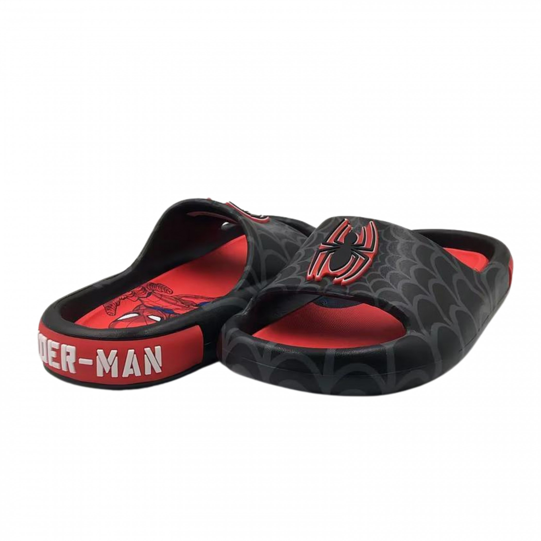 Spider-Man Webbed Logo Youth Boy's Flip Flop Slides Multi-Color - Afbeelding 7 van 35