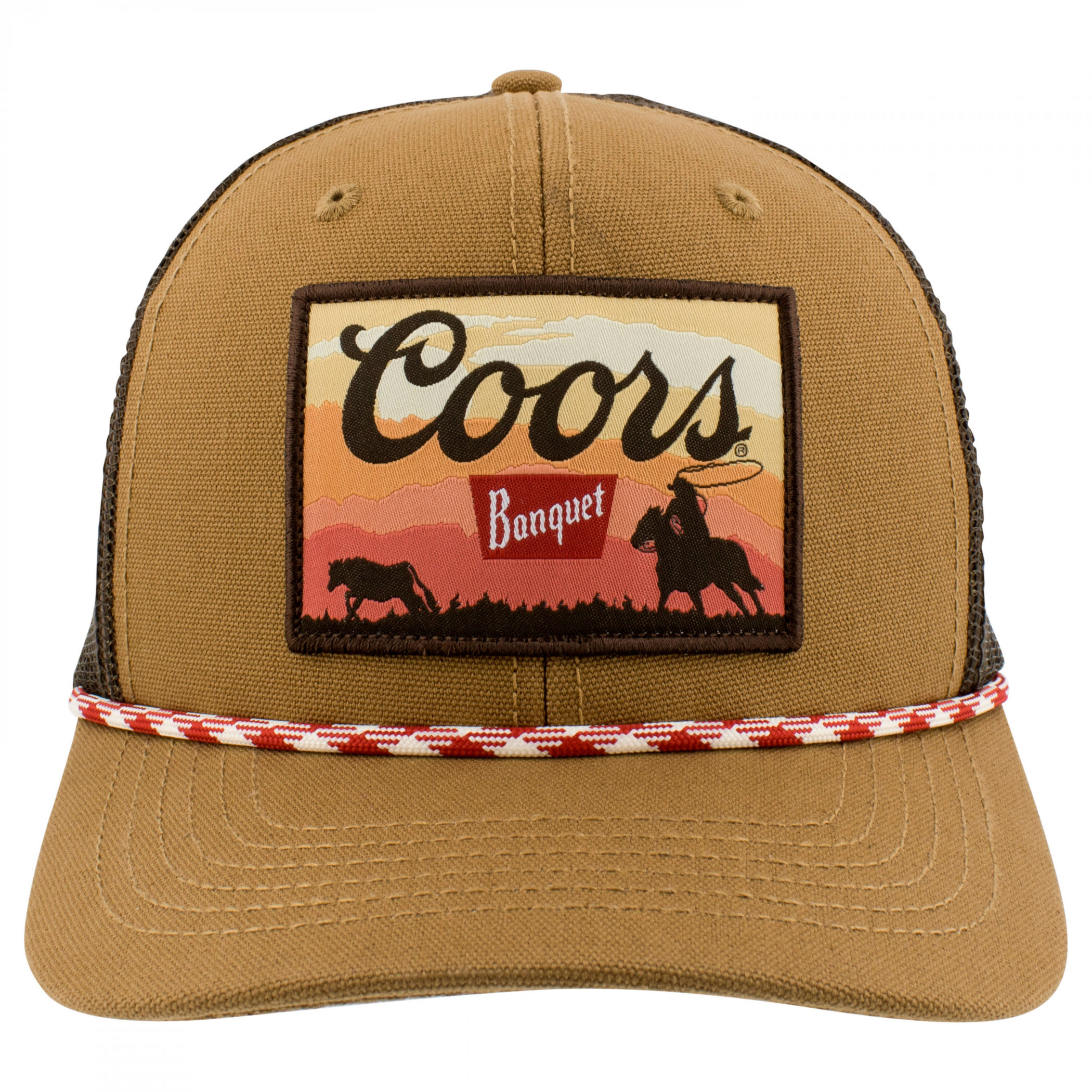 Coors Banquet Rodeo Sunset Woven Patch Canvas Rope Hat