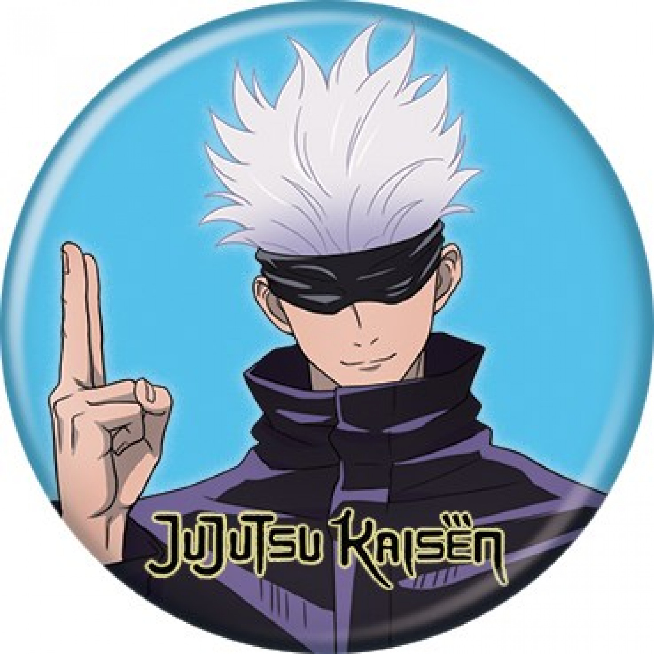 Jujutsu Kaisen Satoru Gojo Button, Blue