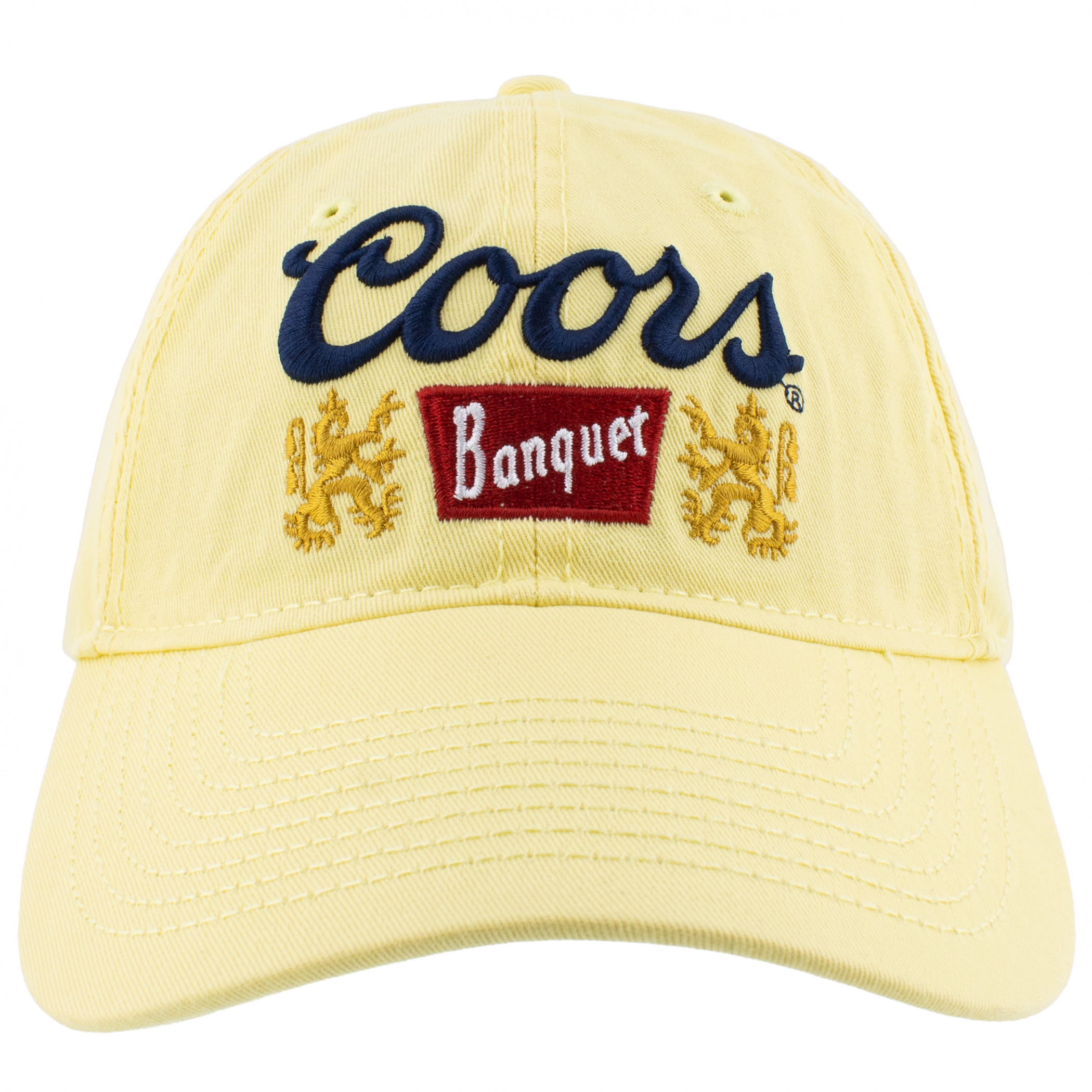 Coors Banquet Beer Faded Vintage Yellow Hat - image 2