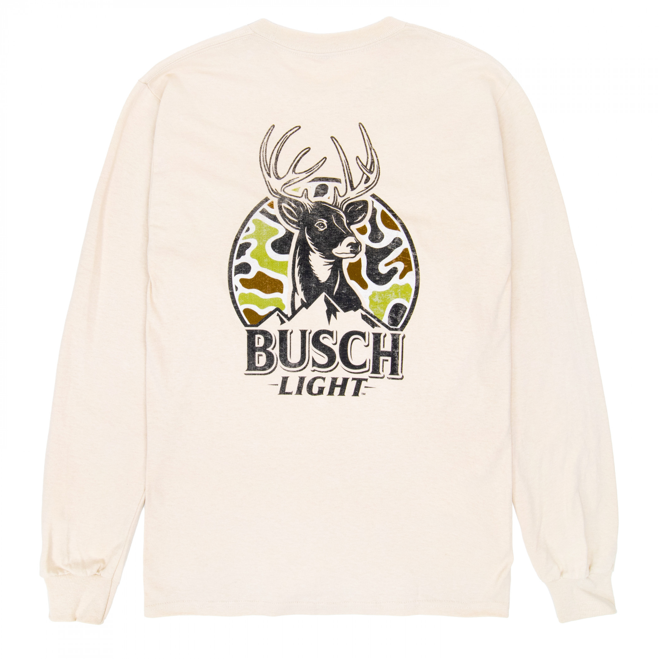 Busch Light Deer Hunting Camo Logo Long Sleeve Shirt