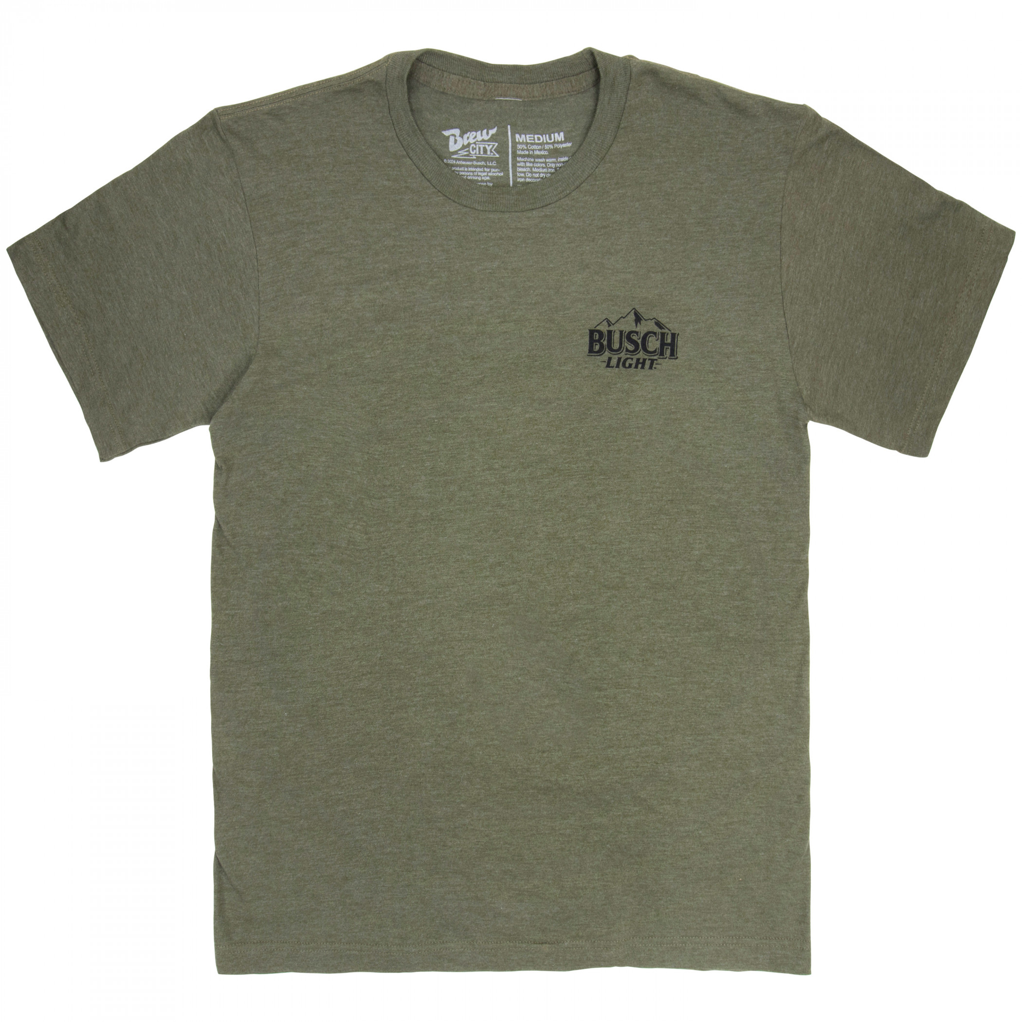 Busch Light Pheasant Hunting Camo Logo Forest Green T-Shirt