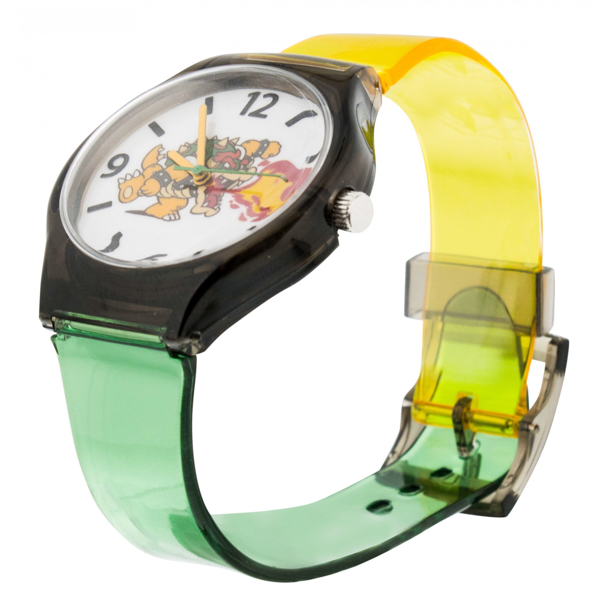 Super Mario Bros Bowser Translucent Straps Analog Kid's Watch, Multi-Color
