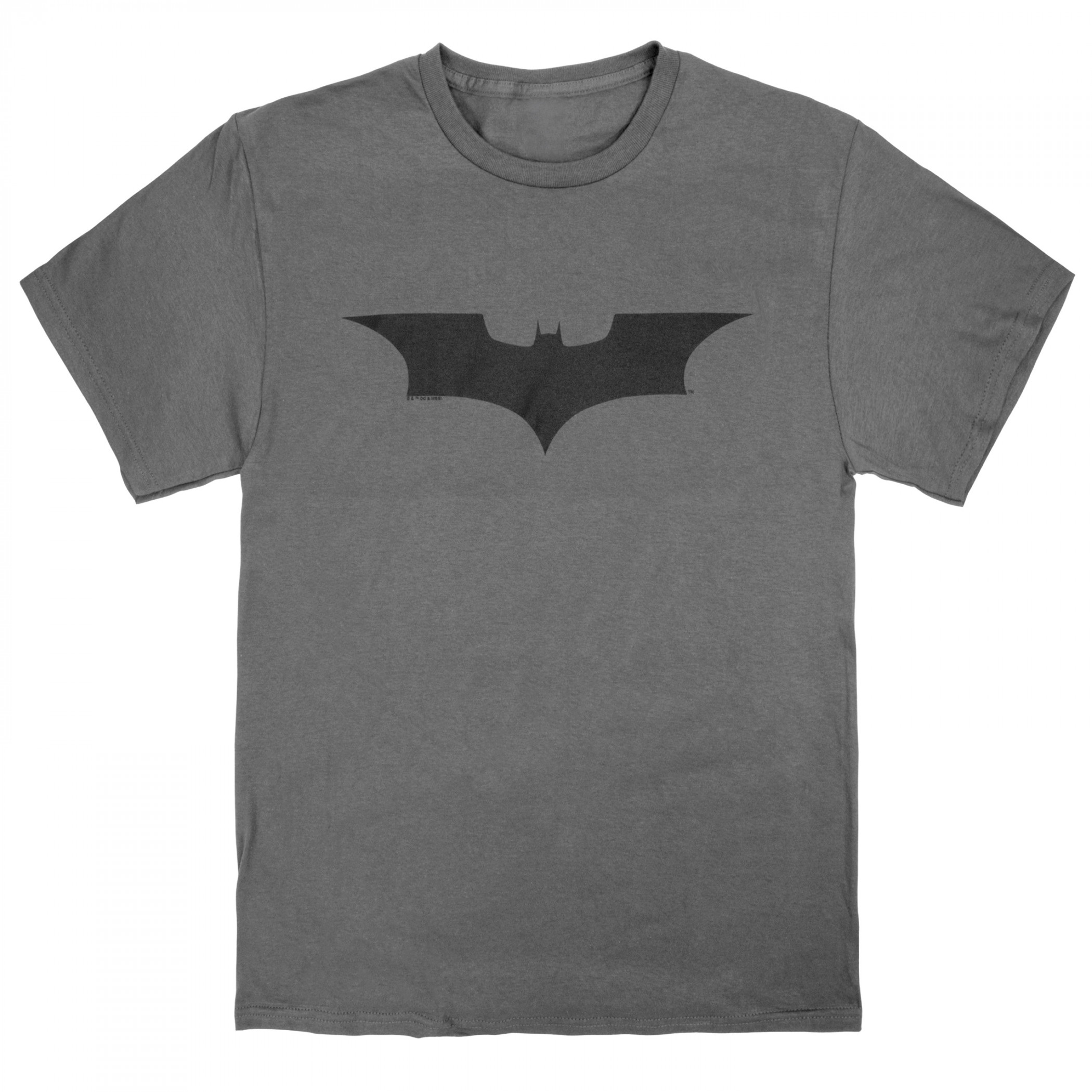 Batman Begins Dark Knight Trilogy Logo T-Shirt, Grey