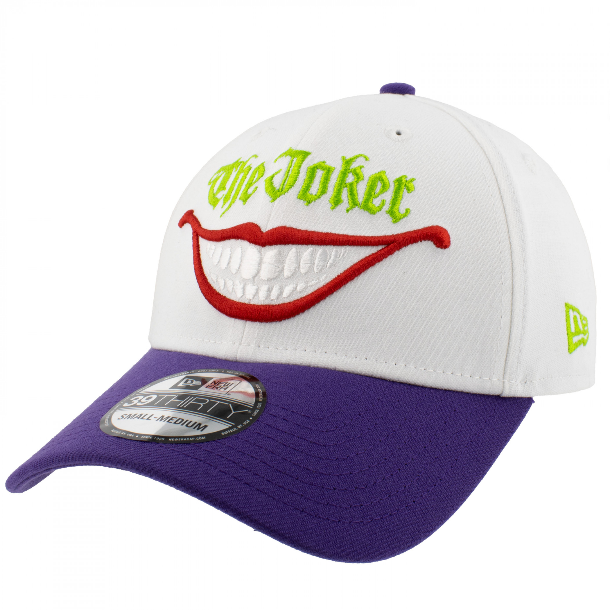 The Joker Smile Logo New Era 39Thirty Fitted Hat, Multi-Color
