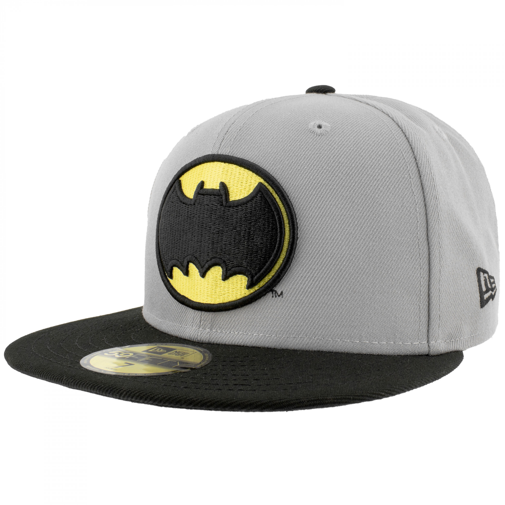 Batman Dark Knight Returns Frank Miller 1986 Logo New Era 59Fifty Fitted Hat, Grey