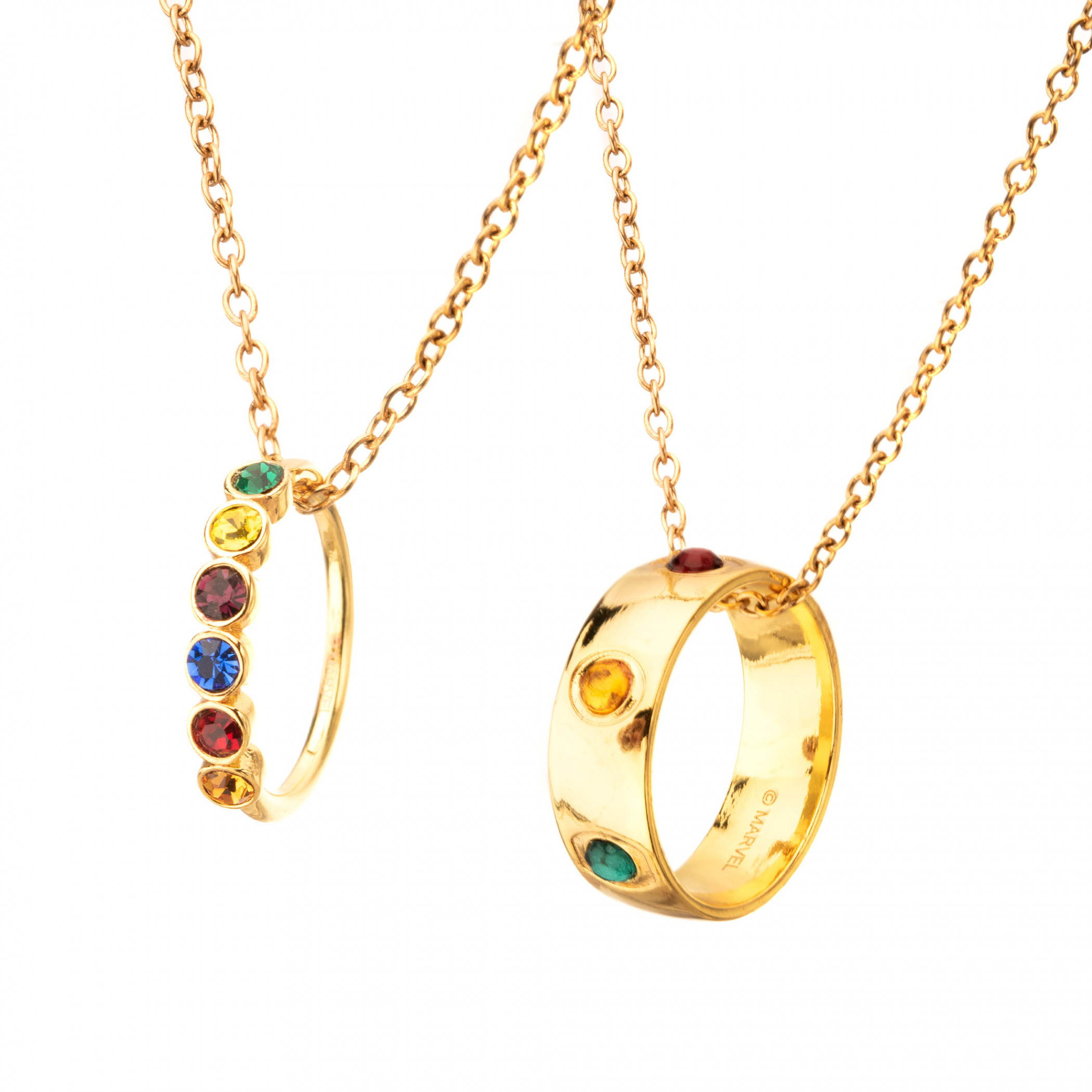 Marvel Infinity Stones Pendant Necklace, Gold