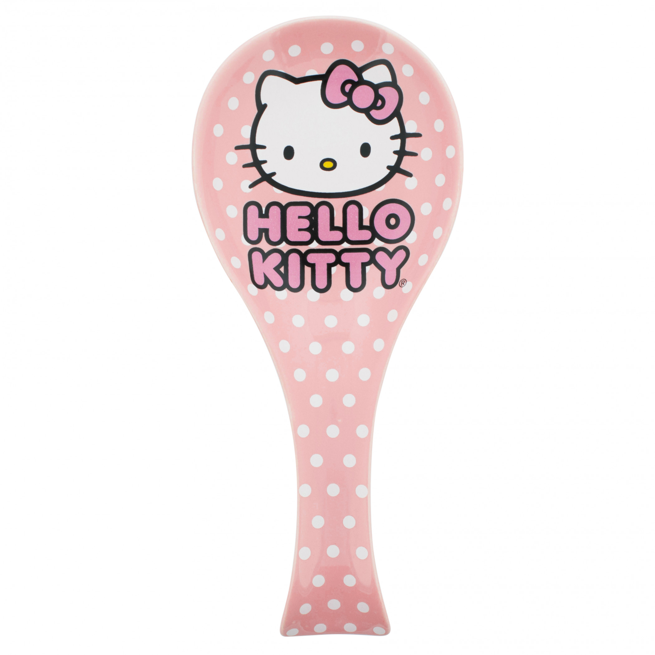 Hello Kitty Polka Dots Ceramic Spoon Rest with Handle, Multi-Color