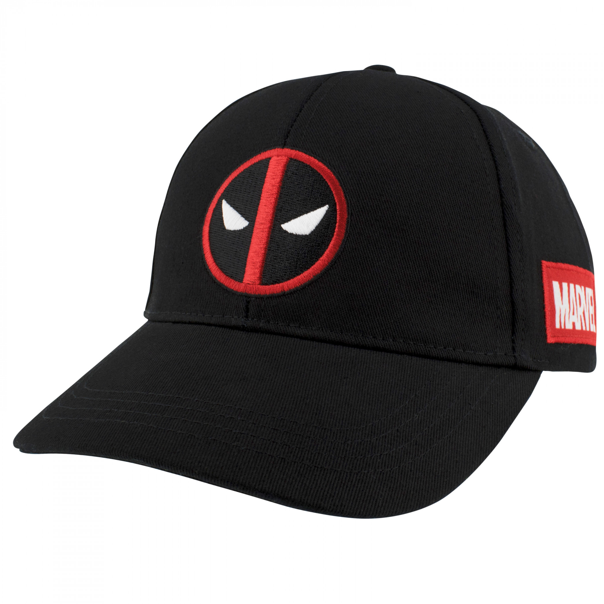 Deadpool Logo Black Snapback Hat, Black