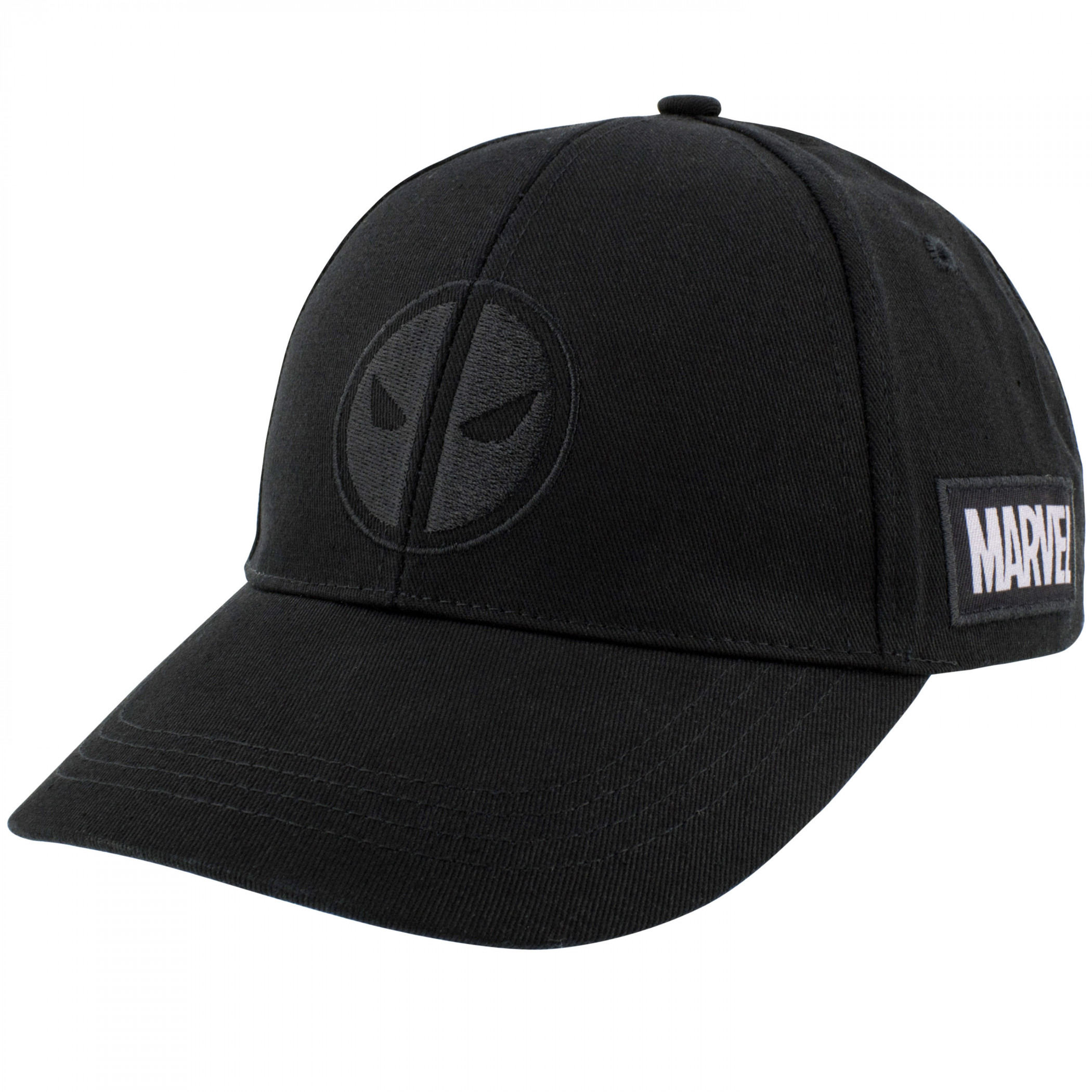 Deadpool Black on Black Snapback Hat, Black