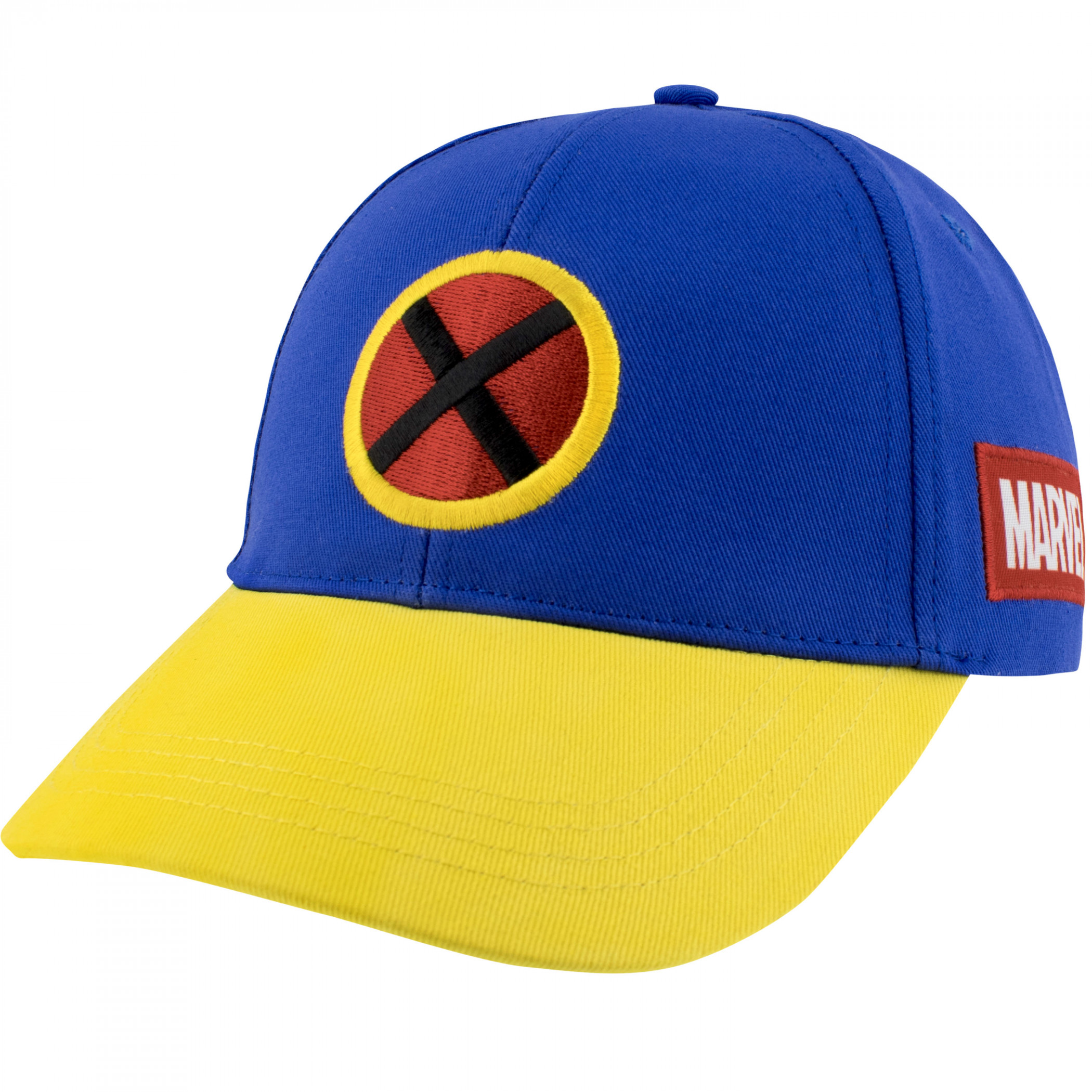 X-Men Logo Blue & Yellow Snapback Hat, Multi-Color