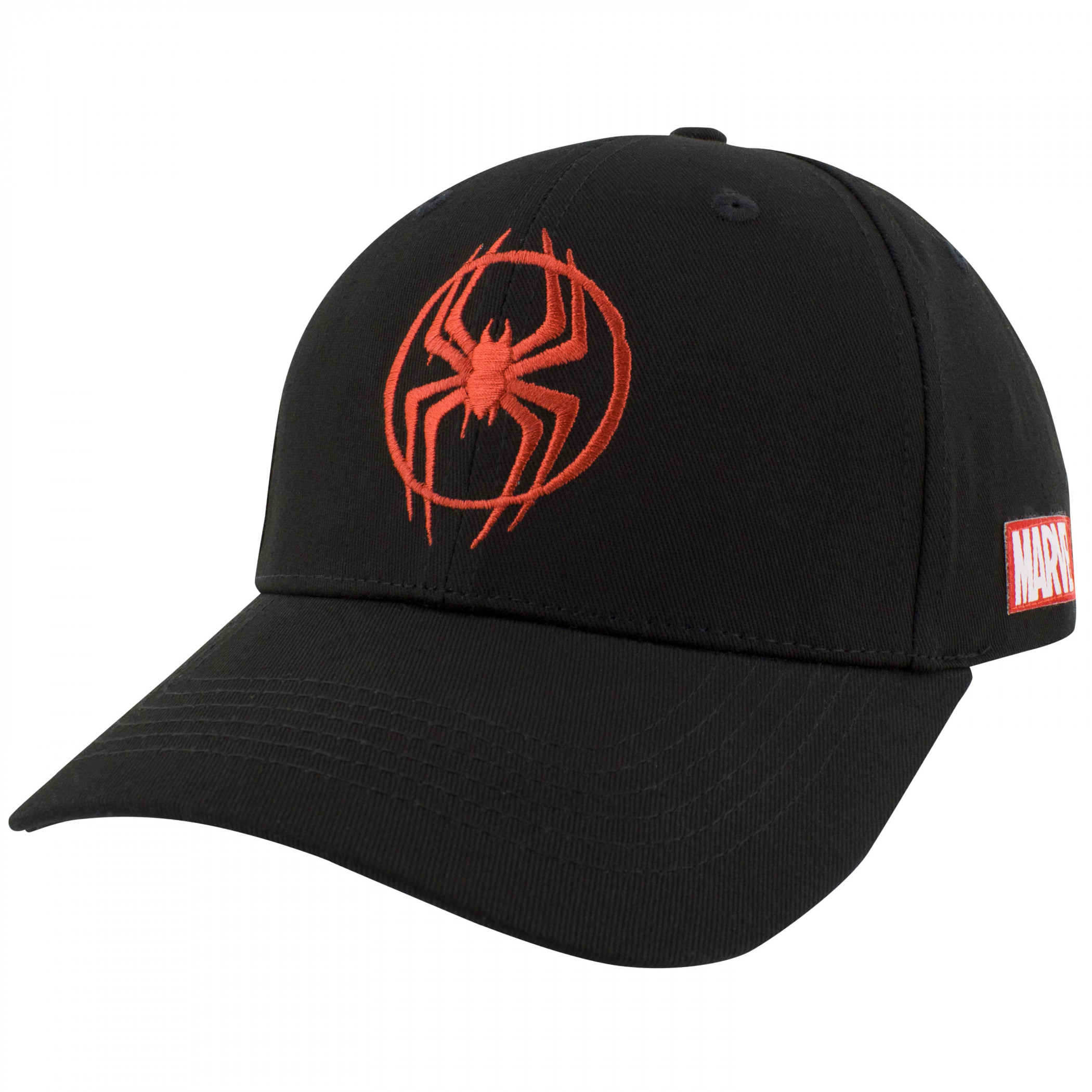 Miles Morales Spider-Man Logo Snapback Hat, Black