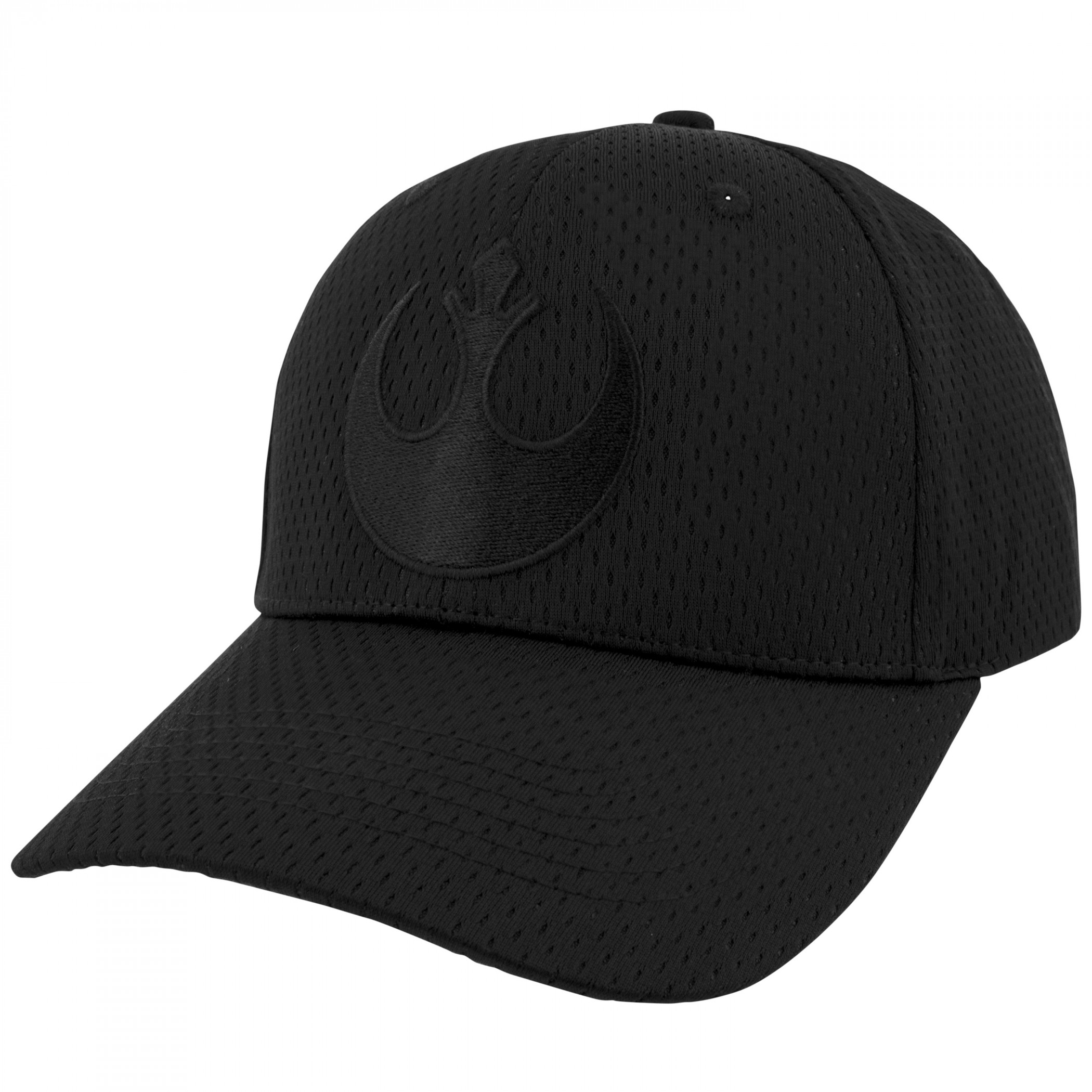 Star Wars Rebel Alliance Logo Black on Black Snapback Hat, Black