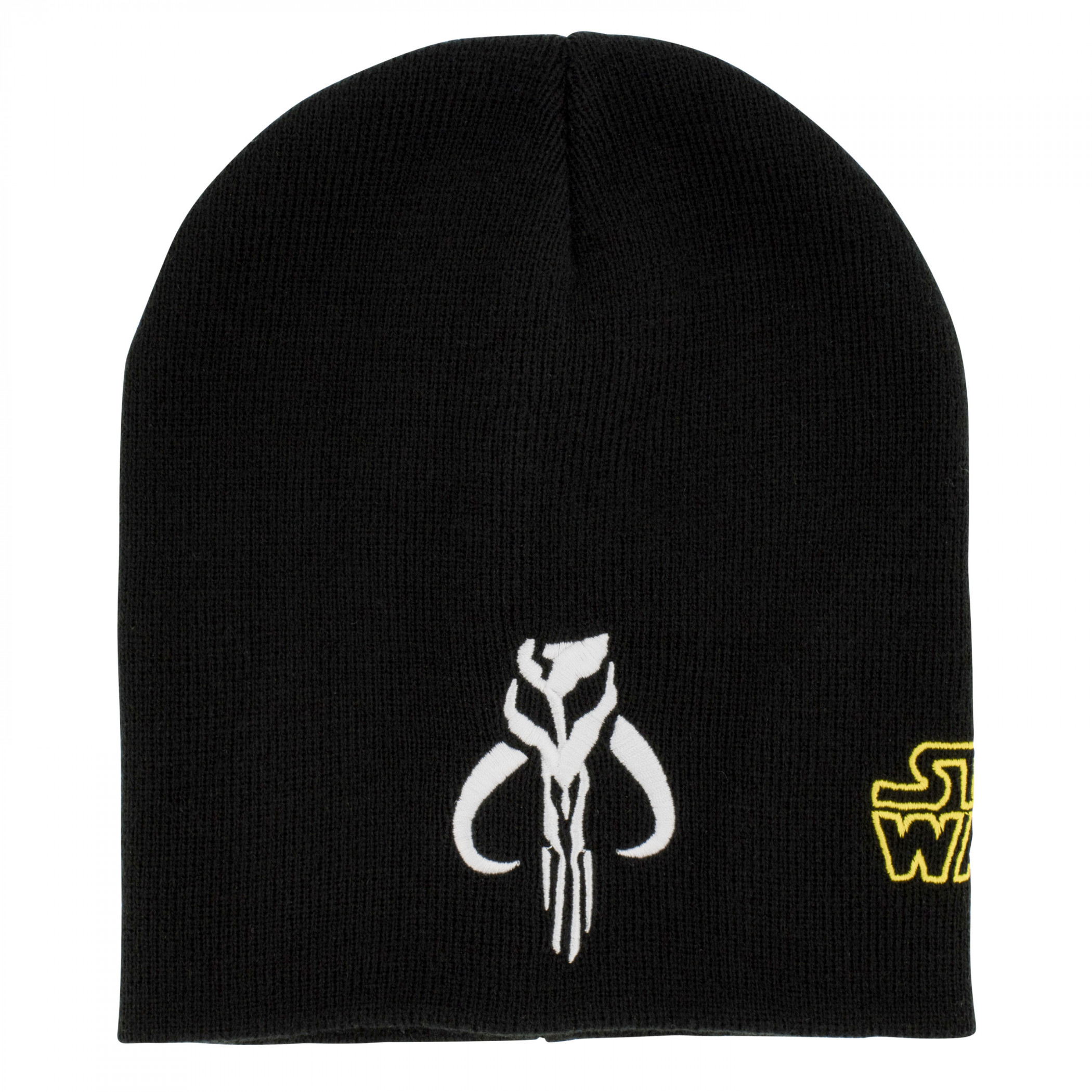 Star Wars Boba Fett Mandalorian Logo Knit Beanie, Black