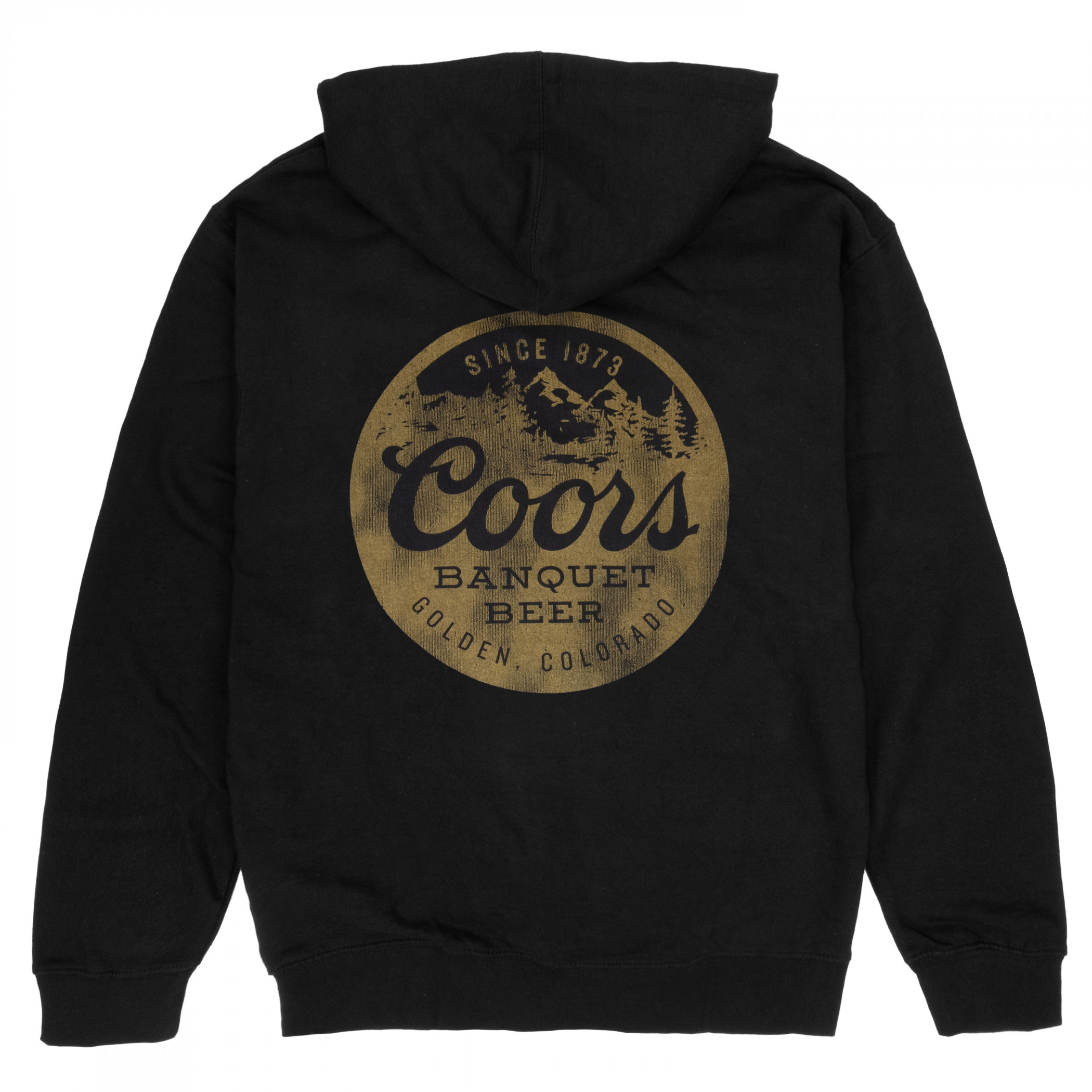 Coors Banquet Golden Colorado Front  Back and Sleeve Print Hoodie