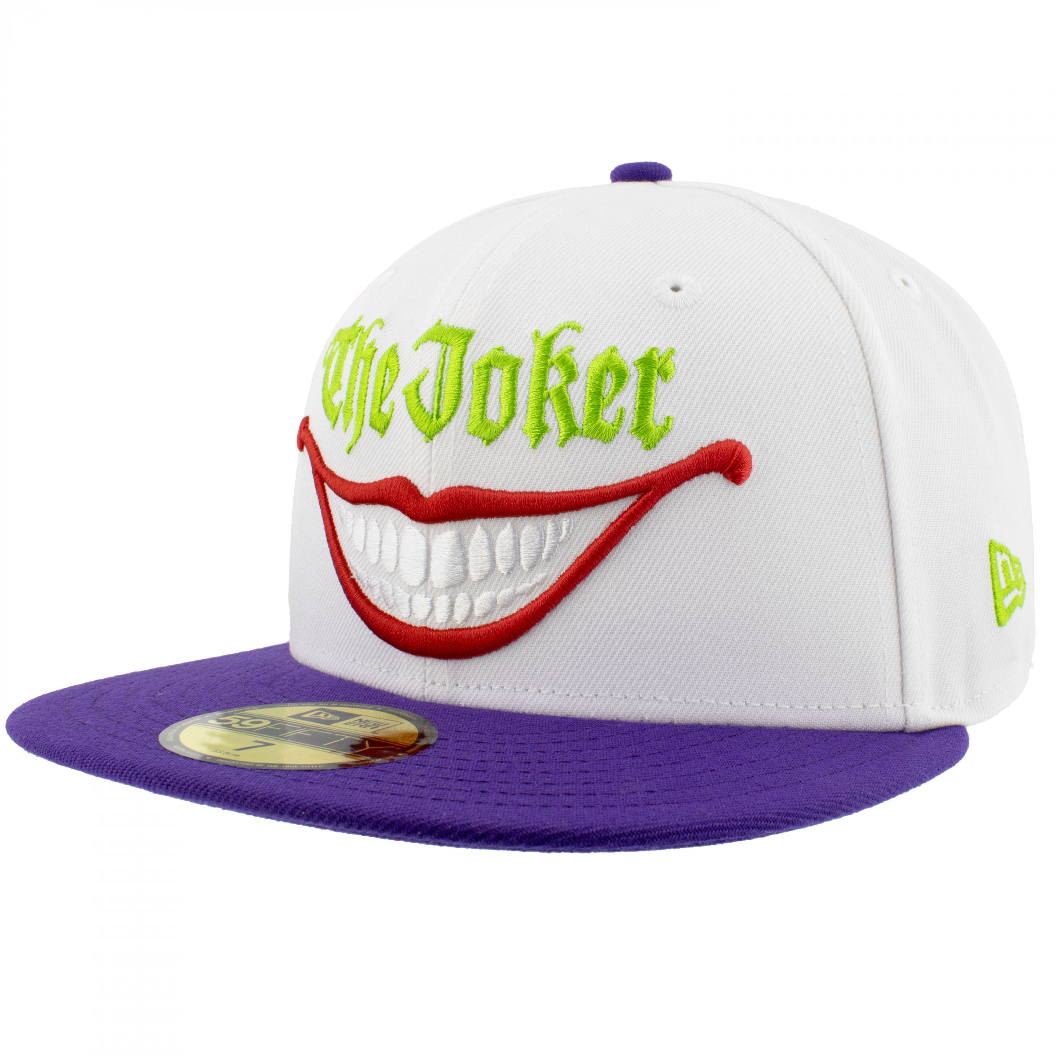 The Joker Smile White & Purple Colorway New Era 59Fifty Fitted Hat, Multi-Color