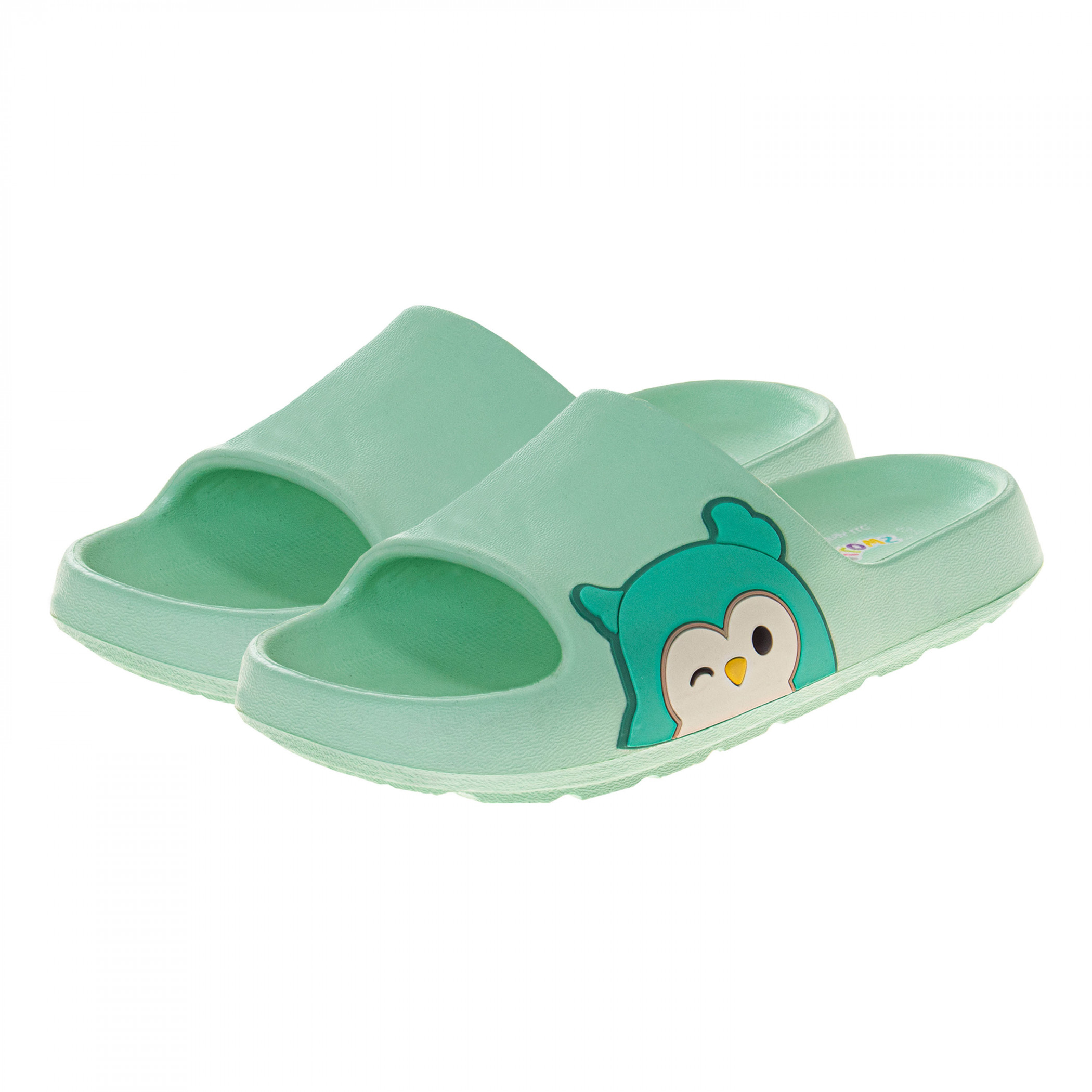 Squishmallows Winston The Owl Open Toe Kid's Sandals, Green