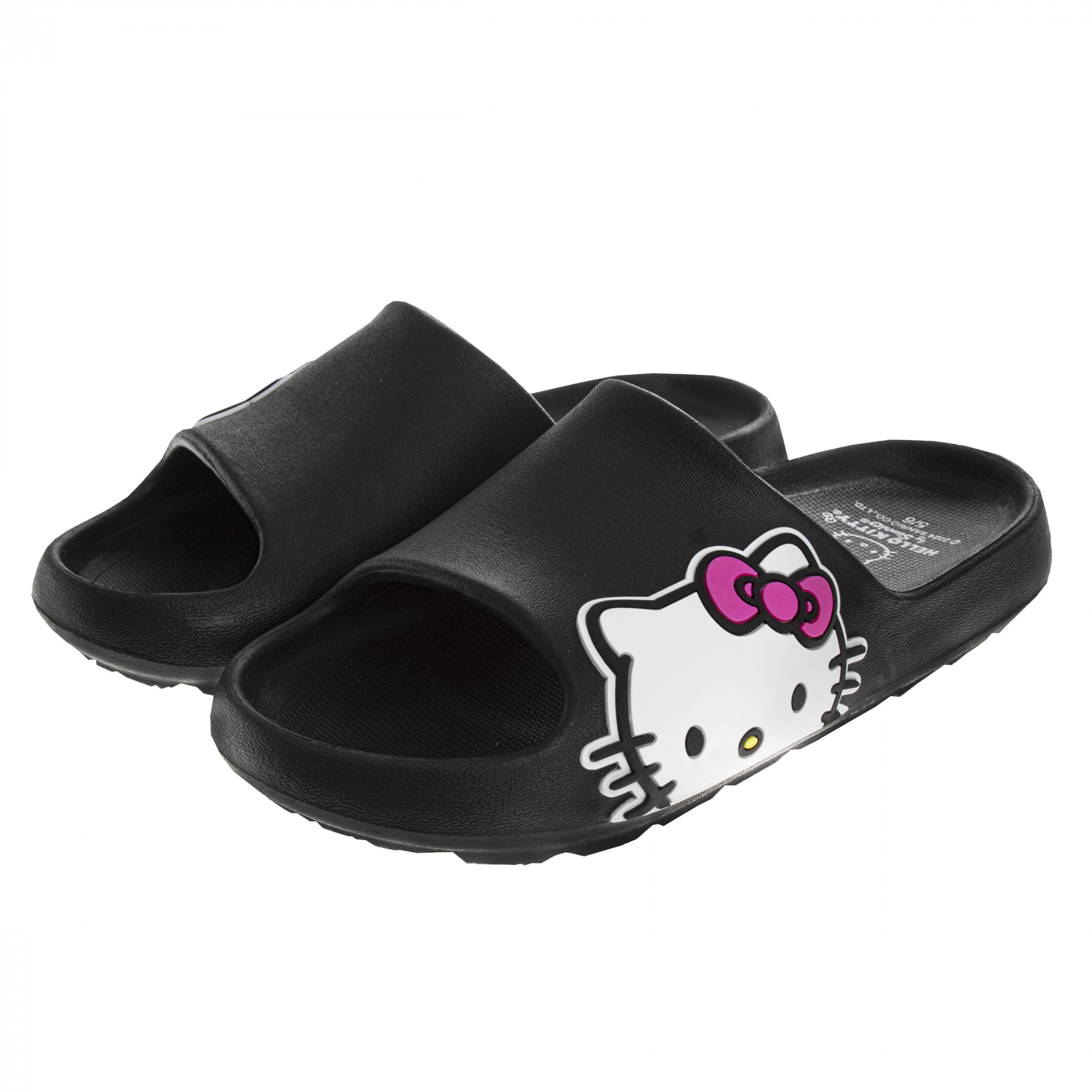 Hello Kitty Side Logo Adult's Slide Sandals Black - 第 8/28 張圖片