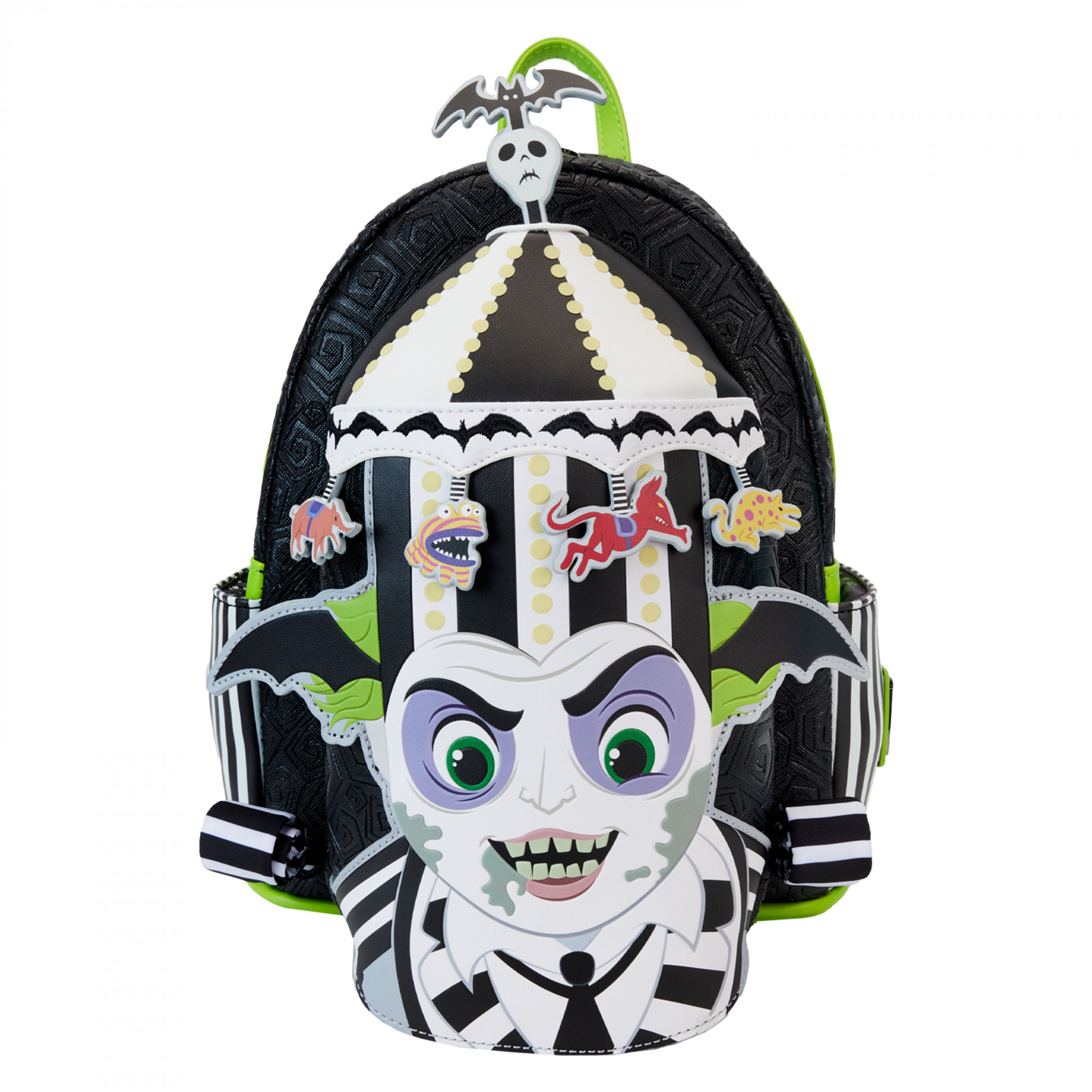 Beetlejuice Carousel Hat Light Up Cosplay Mini Backpack, Black