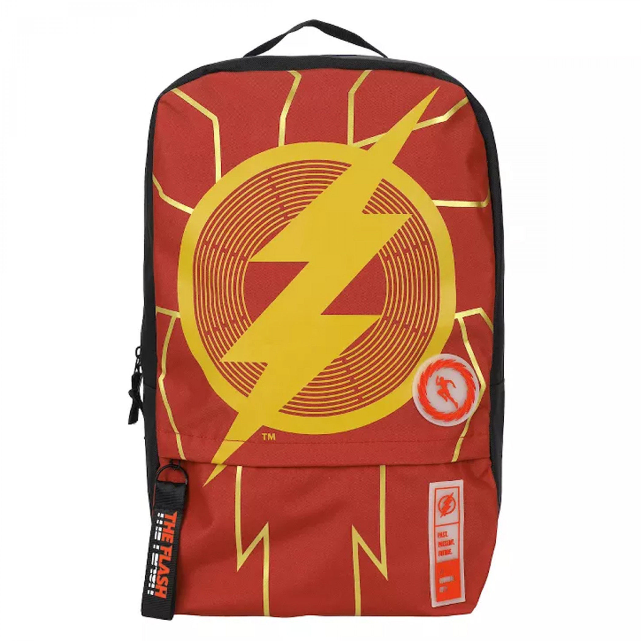 The Flash Worlds Collide Print Laptop Backpack, Red