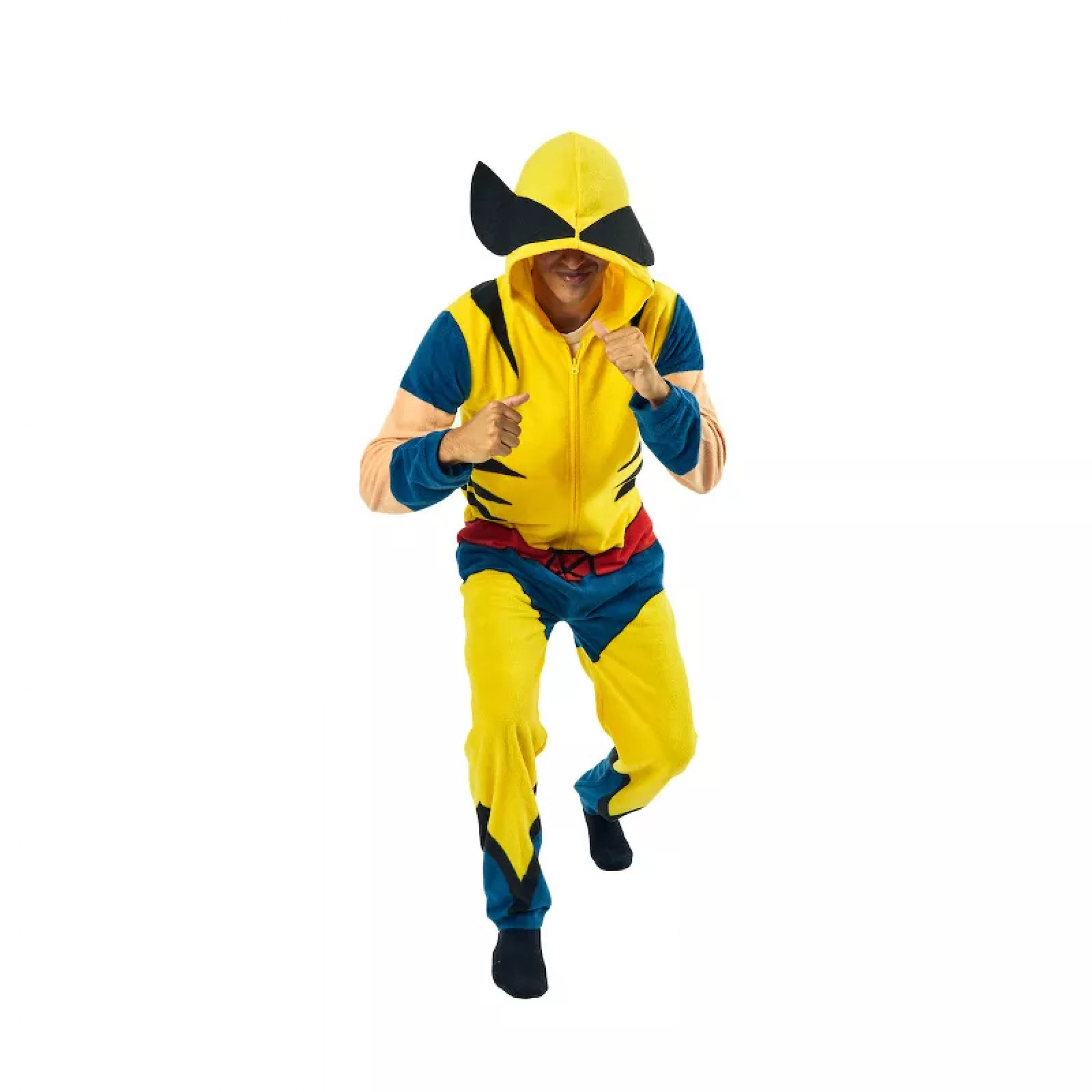 Wolverine Costume Adult's Union Suit, Yellow