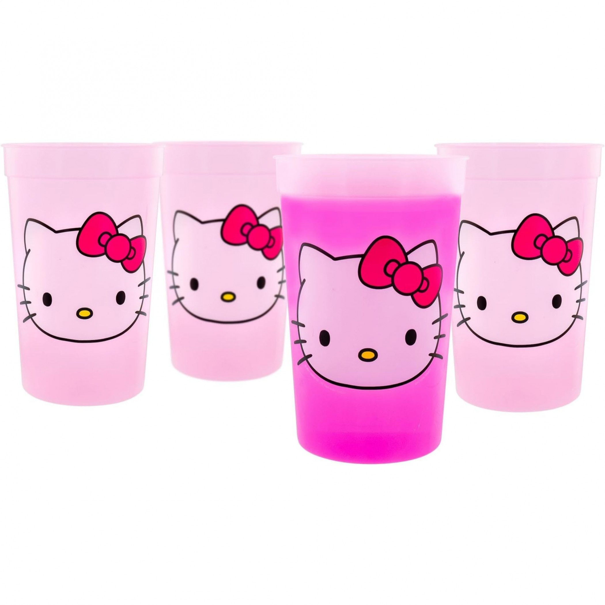 Hello Kitty Color Changing Cup 4-Pack, Pink